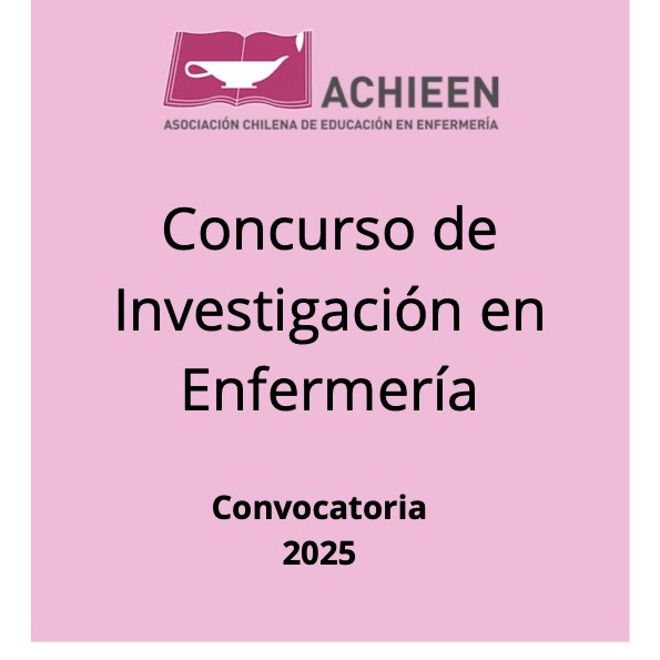 Invitamos a participar en el Cuarto Concurso de Investigación en Enfermería ACHIEEN 2025, una iniciativa que busca promover y visibilizar el desarrollo investigativo que realizan las y los académicos de Enfermería. Las bases se encuentran disponible en este link: https://drive.google.com/file/d/1VwBTzZJLobuYZH0sxKce4Xp7QjPW0doV/view?usp=sharing
☺️ Plazo de postulación: hasta el 30 de septiembre 2025
Para enviar consultas escribe a cienf@achieen.org 👍🏼
Postulación enviar al correo 👀secretaria@achieen.org