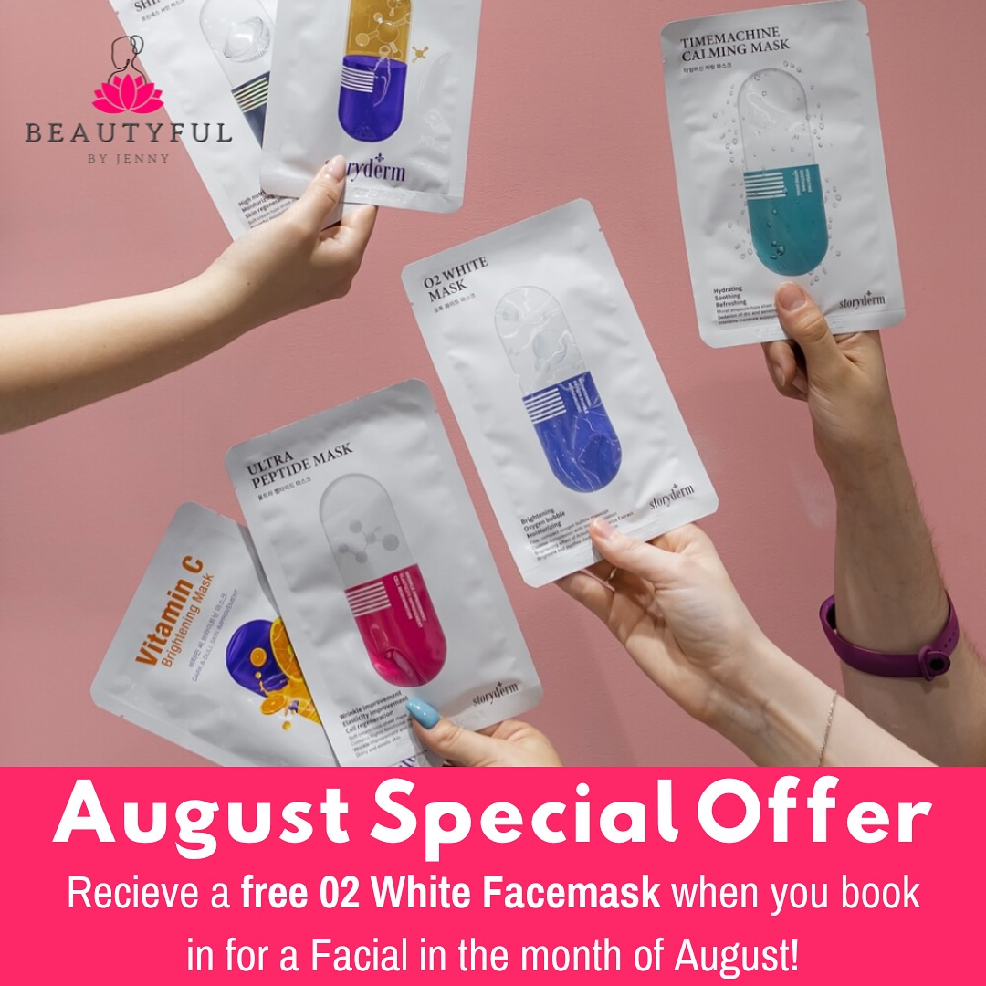 Keep the Glow Going โจโ
โ
Thereโs nothing like that fresh, post-facial glow, and now you can make it last even longer!โ
โ
When you book any facial throughout the month of August, Iโll gift you a FREE O2 White Facemask to take home with you ๐คโ
โ
Packed with skin loving ingredients, this O2 White Mask helps hydrate, brighten, and refresh your complexion, the perfect way to extend the results of your treatment at home ๐โโ๏ธโ
โ
Limited stock available, come in for some refreshed skin!โ