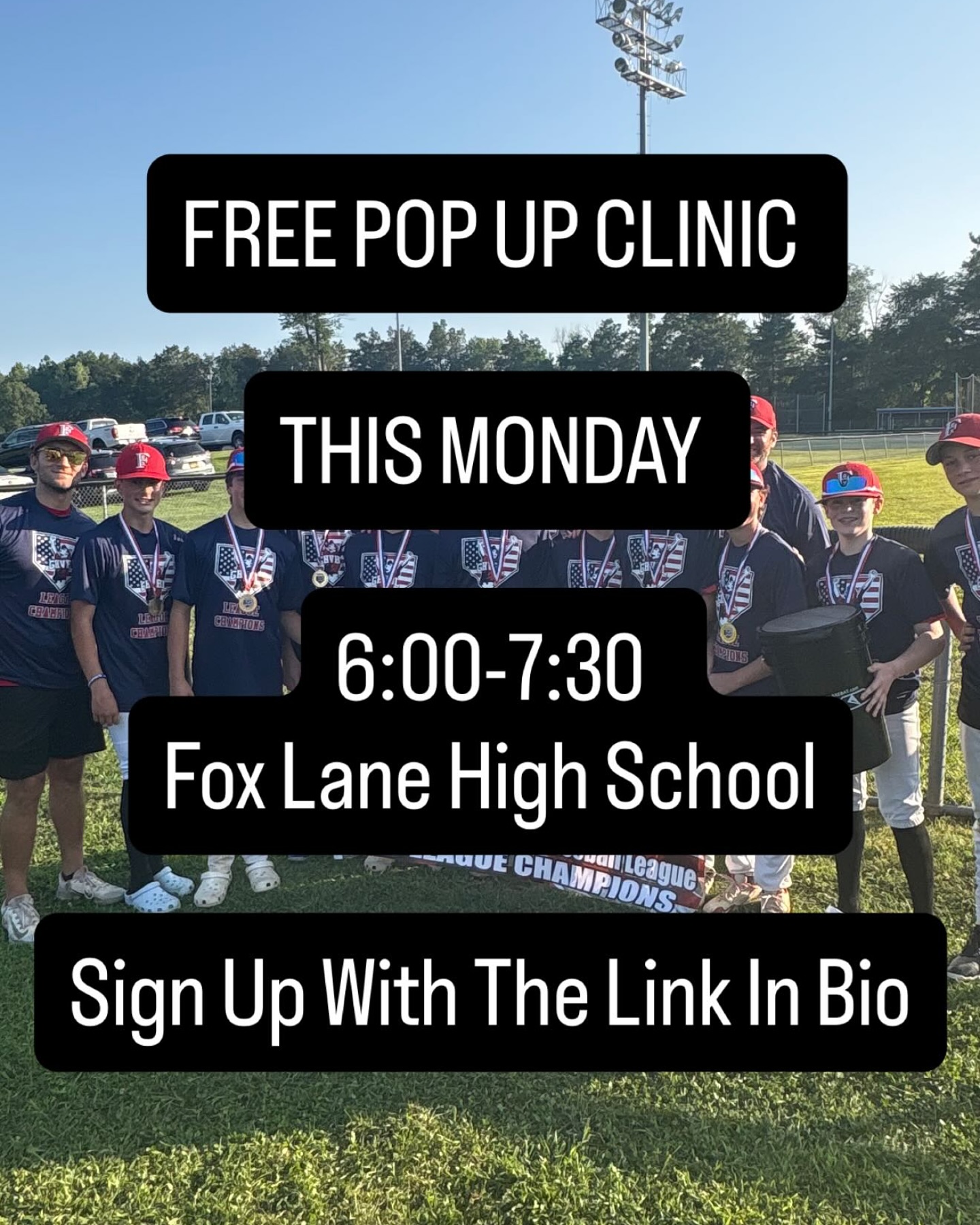 Sign Up With The Link In Our Bio!
Ages: 6-12
We Hope To See You There!!
#freebaseball #clinic