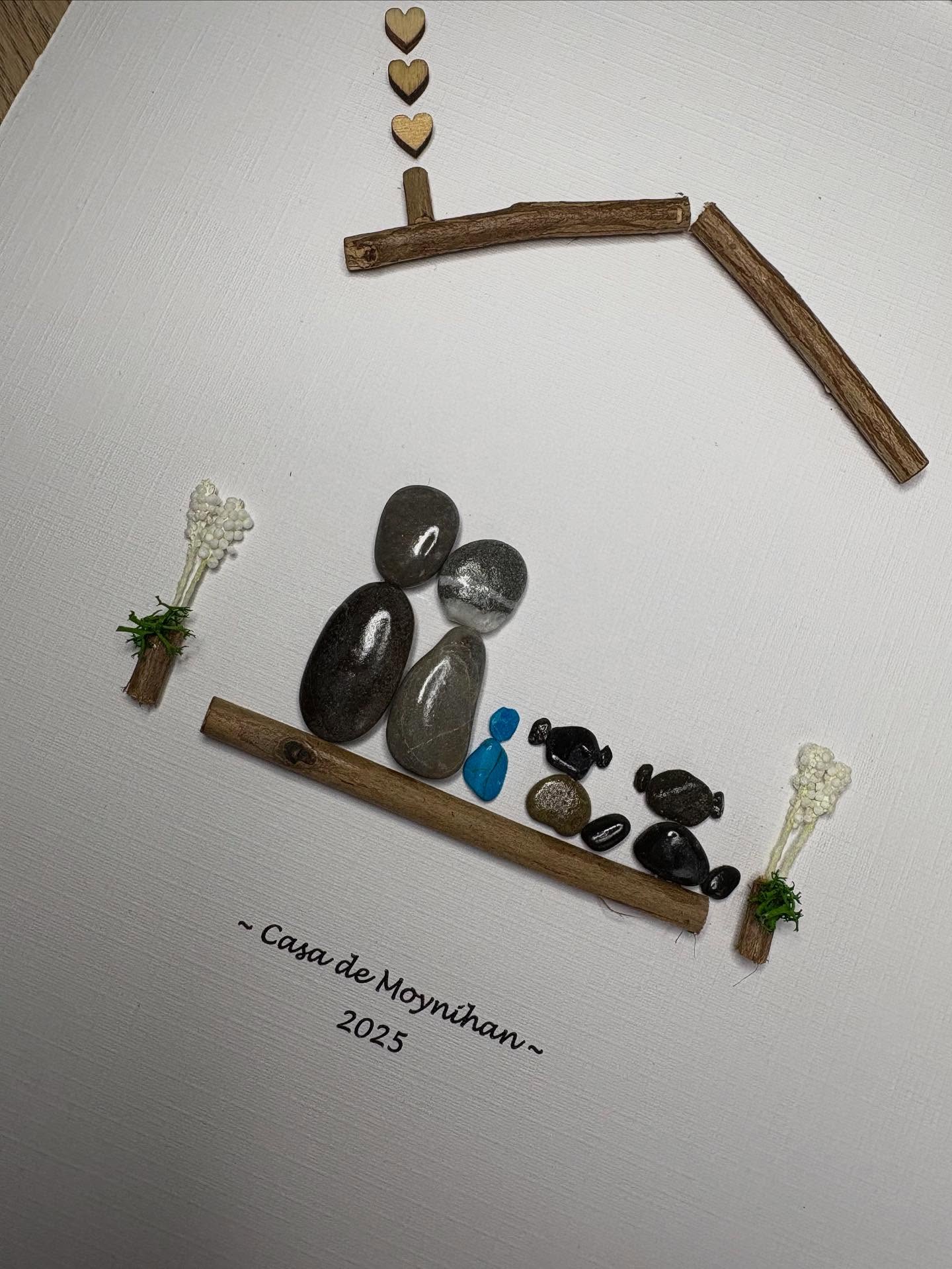 New home and new baby boy - when the customer asks for blue pebbles for a new baby boy - that’s what the customer gets … and lovely feedback ‘Shona, it’s gorgeous and exactly how I imagined it would be, thank you, Evan’