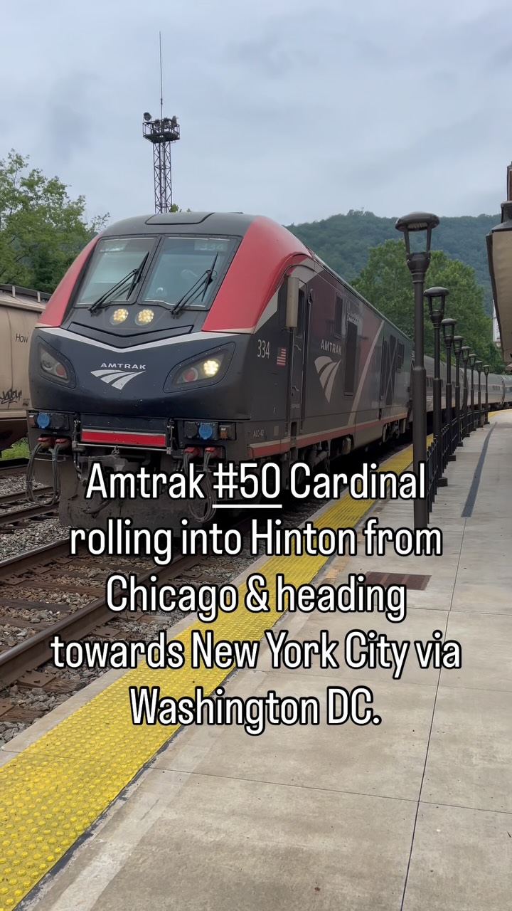 This morning, Amtrak’s #50 Cardinal arrived from Chicago on its way to New York City, with a scheduled arrival time there of 10:23 AM.
Later today, the #51 Cardinal will pull in from NYC at 6:04 PM.
The Cardinal runs three days a week — Wednesday, Friday, and Sunday — making it possible to plan scenic day trips in either direction.
Fun Fact: The Cardinal is one of Amtrak’s most scenic routes, traveling through the New River Gorge, the Blue Ridge Mountains, and along the Shenandoah Valley.
Whether you’re chasing the excitement of the city or soaking in the beauty of the New River Gorge, the Cardinal connects it all right here in Hinton, WV.
#AmtrakCardinal #TrainTravel #HintonWV #NewRiverScenicRoute #ExploreSummersCounty #ScenicRailJourney #TrainTravelUSA #AmtrakAdventures #ExploreByTrain #HintonWV #NewRiverGorge #MountainViews #SmallTownCharm #TravelWestVirginia #WeekendGetawayIdeas #NatureAndTravel #HistoricRoutes #WomenWhoTravel #AdventureAtAnyAge #TravelInspirationDaily #CityToMountains #RailwayViews #SlowTravelMovement #TravelMoreWorryLess
#chicago #newyorkcity #washingtondc
