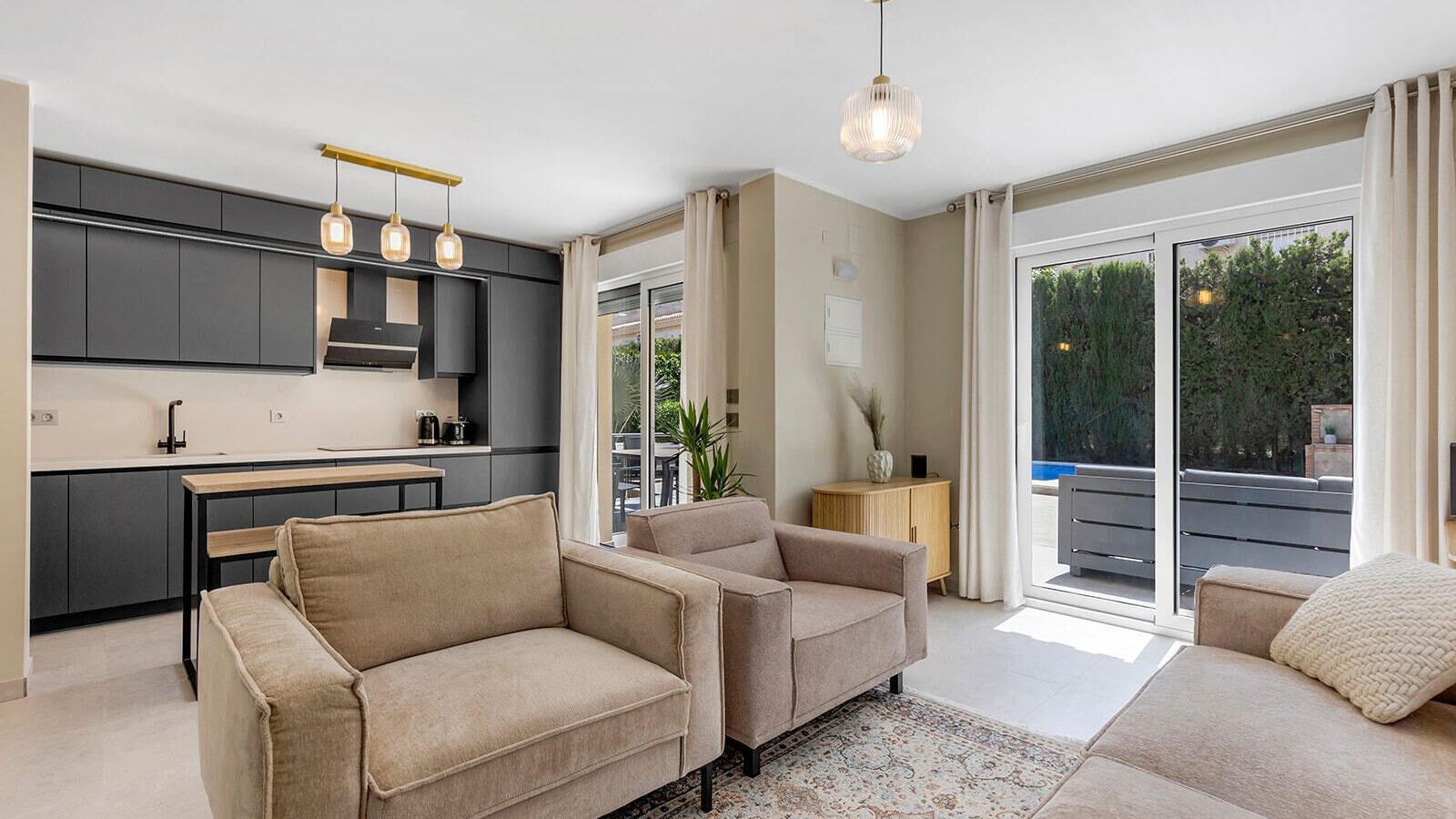 I don’t just work with properties in the UK. One of my existing clients asked me to help them with the interior design for their amazing Spanish Villa that they were in the process of refurbishing, and I jumped at the chance.
The main objective was to create a premium look and feel that was in fitting with the style of the Villa, as well as making it feel more coherent throughout.
With a warm, neutral colour scheme, high-end furniture, soft accessories and stylish lighting, the Villa feels bright, beautiful and welcoming.
I’ll let you form your own opinion, but I think the results speak for themselves.
-
#spanishvilla #villa #interiordesign #holidayhome #holidayvilla #holidayhomedecor #internationalinteriordesign #spanishhome #villaspain #villainterior #villadecor #villainteriordesign #interiordecor #holidayseason #holidayvibes #holidaydecor #neutralstyle #neutraltones #neutraldecor #interiorstyling #interiordesigner #holidayinspo #luxuryhomes #luxuryescapes #premiumvillas #luxuryholidayhome #luxuryholiday #luxuryvilla #villaluxury #gemmabudworthinteriors