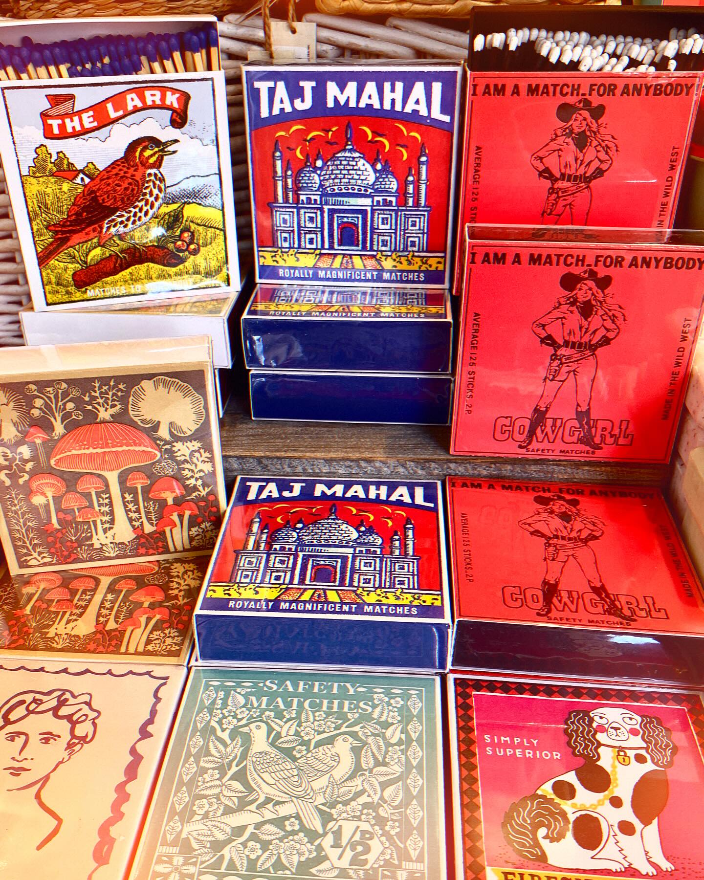 Wonderful matches by @archivistgallery are back in stock with some great new designs.
The matches themselves are pleasingly substantial and the box is a work of art that you can keep forever.
Swift Art & Design
18 High Street
Winchcombe
GL54 5LJ
Open: Monday-Saturday - 10am-4pm
#swiftwinchcombe #swiftcotswolds #shopsmall #shophandmade #shopindependent #supportindependent #swiftartanddesign
#winchcombeshopping #winchcombe #visitwinchcombe #winchcombecotswolds #archivistgallery #archivistmatches #britishdesign