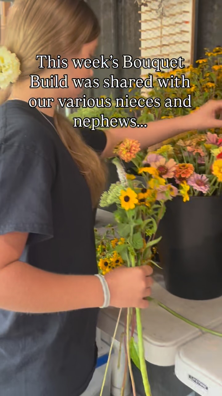 Some of you might already know this, but my niece comes each summer to apprentice on the flower farm. It’s something shes asked to do each year since she was about 5 or 6. This summer she wanted a week each month and this was her week in August. So, when we built bouquets this week, my other employee Ronnie, brought his niece and nephew to experience the flower farm too. They learned how to make market bouquets and did some planting in the field before calling it a day. So, if you see our flowers this weekend at #clarkevafarmmkt or #oldtownalexandriafarmersmarket check out what a great job these kids did. #walkingwindfarmandflorist #berryvilleva #clarkecountyva #oldtownalexandria