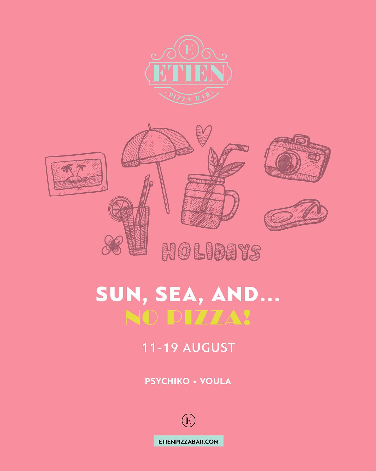 Sea, sun and no pizza!
•
•
•
#pizza #holidays #summertime #summerbreak #etienpizzabar