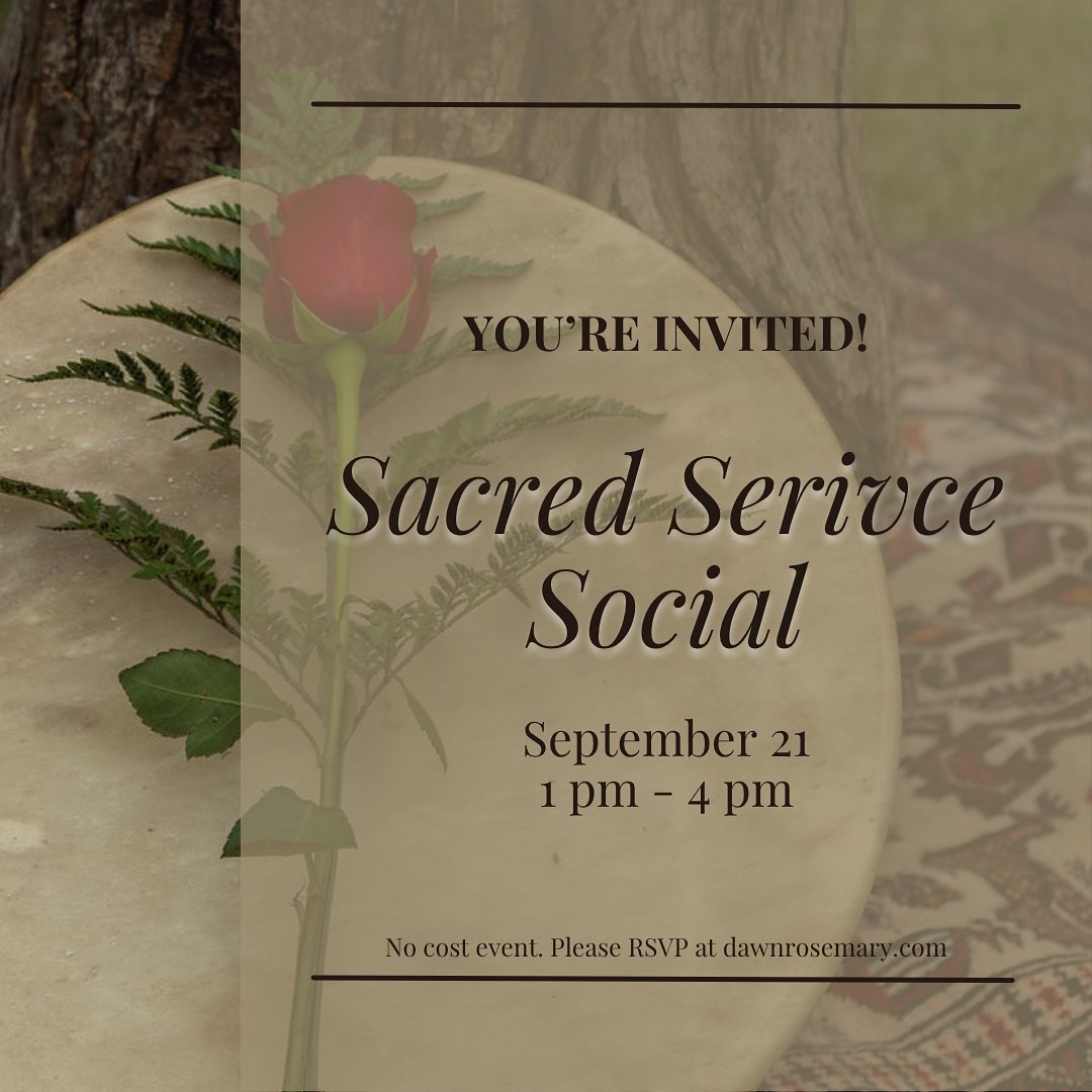 You’re invited! Plus bring a friend.
There is so many magical women doing magical work out there in our small southwestern Ontario community. We all know how much our magic amplifies when we are together, so let’s do some more of that.
Think- light, airy, easy, giving 🌹✨
A social for the sacred service providers- especially the ones doing it in secret.
In this work we often feel like we are at it alone. This event is to reinstall that we are so far from alone. Let’s gather to remember.
September 21, 1-4pm
Red Mill Farm, St. Mary’s
No cost- donations accepted if you are able.
Please RSVP at dawnrosemary.com or send me a message!
I’m really excited to see you all there 🧚♀️