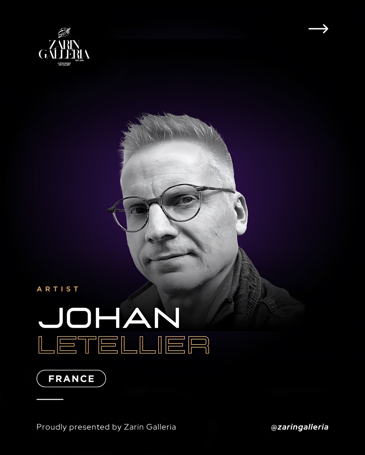 We are proud to welcome Johan Letellier, a renowned French fine art photographer, to the Helsinki Cathedral International Art Exhibition.
With over 30 years of experience, Johan’s striking black-and-white images explore themes of resilience, vulnerability, and human emotion. His award-winning work combines classic techniques with powerful storytelling, inviting viewers into intimate, poetic moments.
Don’t miss the chance to experience Johan’s extraordinary vision at Helsinki Cathedral.
Check out his full biography on our website :
www.zaringalleria.com
#zaringalleria#zarin#zarinartgallery#HelsinkiCathedralExhibition #FineArtPhotography #JohanLetellier #PhotographyExhibition #BlackAndWhitePhotography #InternationalArtists #ArtInHelsinki #ContemporaryArt #EmotionalArt #PhotographyLovers #ArtCollector