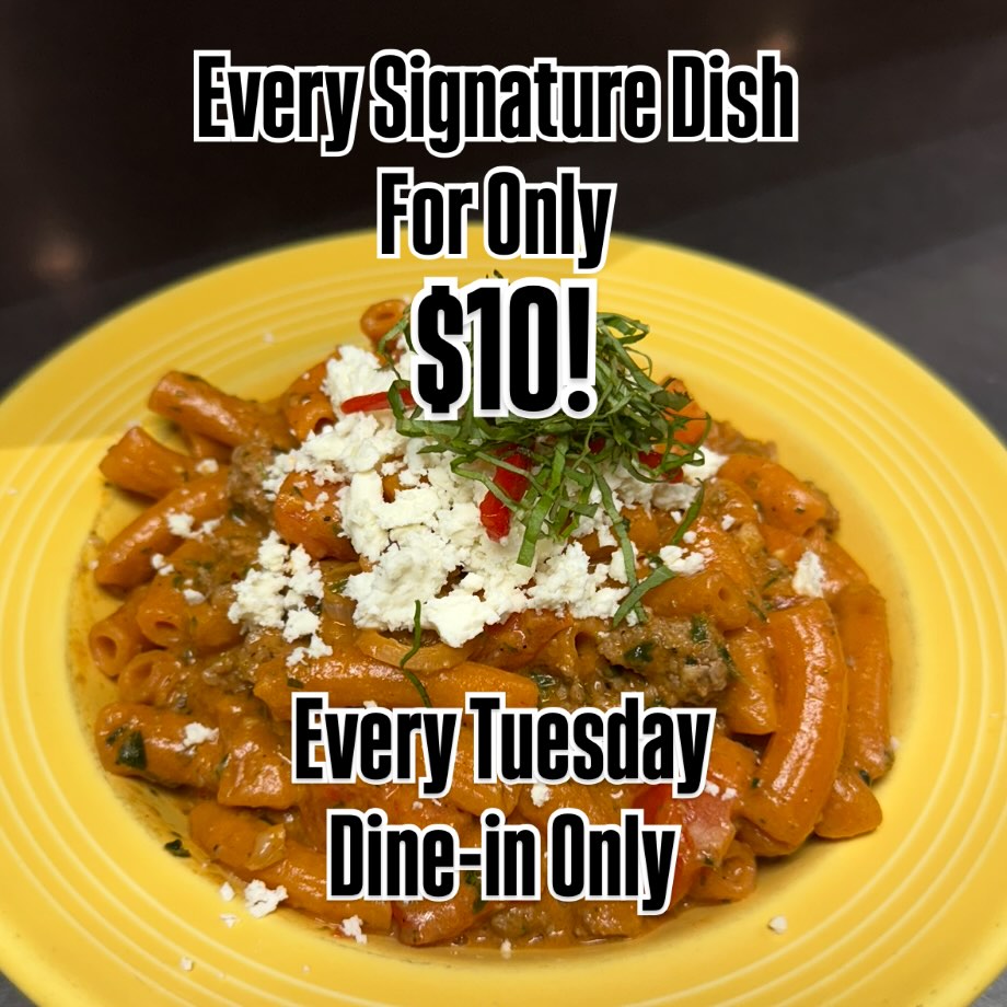 It’s hard out here you guys! Everything has gotten out of control expen$ive, so we’re making Tuesdays family night at Arabella! Every signature dish for only $10! Lambotomy: $10. John Lemon: $10. Pasta La Vista: $10!
Get a family of 5 stuffed for less than the price of one school uniform. See you all Tuesday 🫶🏽🍝#eatmorepasta
