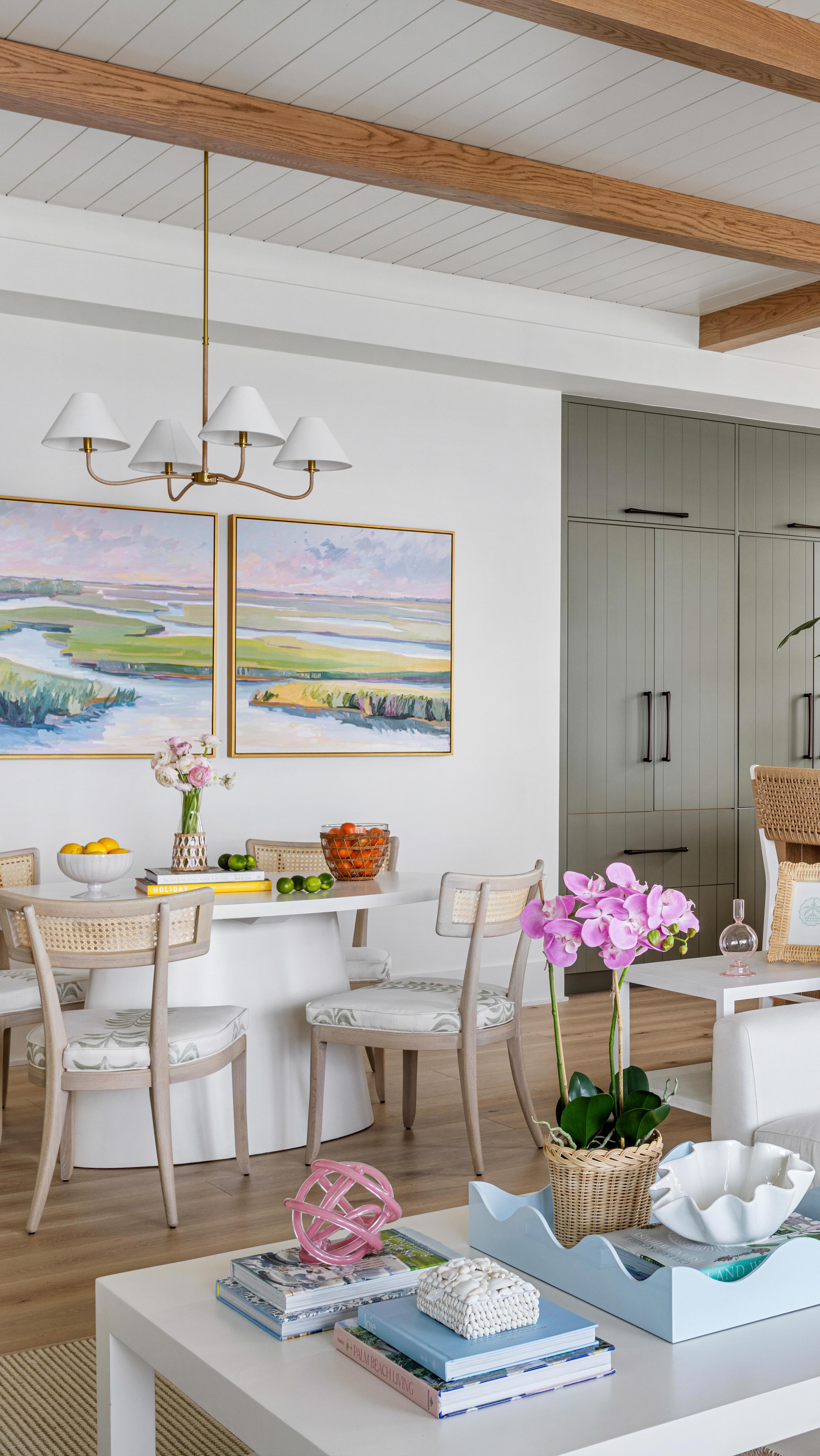 Install days are some of our most fun, aside from photo shoot day! Watching all of our hard work come to fruition and seeing the patience of our clients pay off is just as exciting every single time!
During install day, we ask our clients to leave the home so that when they come back, everything is transformed. Sabrina and Lexi are both present all day and help the moving team unpackage and place all furniture. They create room guides and furniture plans for every space that shows the movers exactly where each item goes to make the process as seamless as possible!
Interior design, interior designers, interior designers in Charleston, interior designers on Sullivans island, interior designers in Mount pleasant, Charleston interior design, best interior designers in Charleston, best interior designers