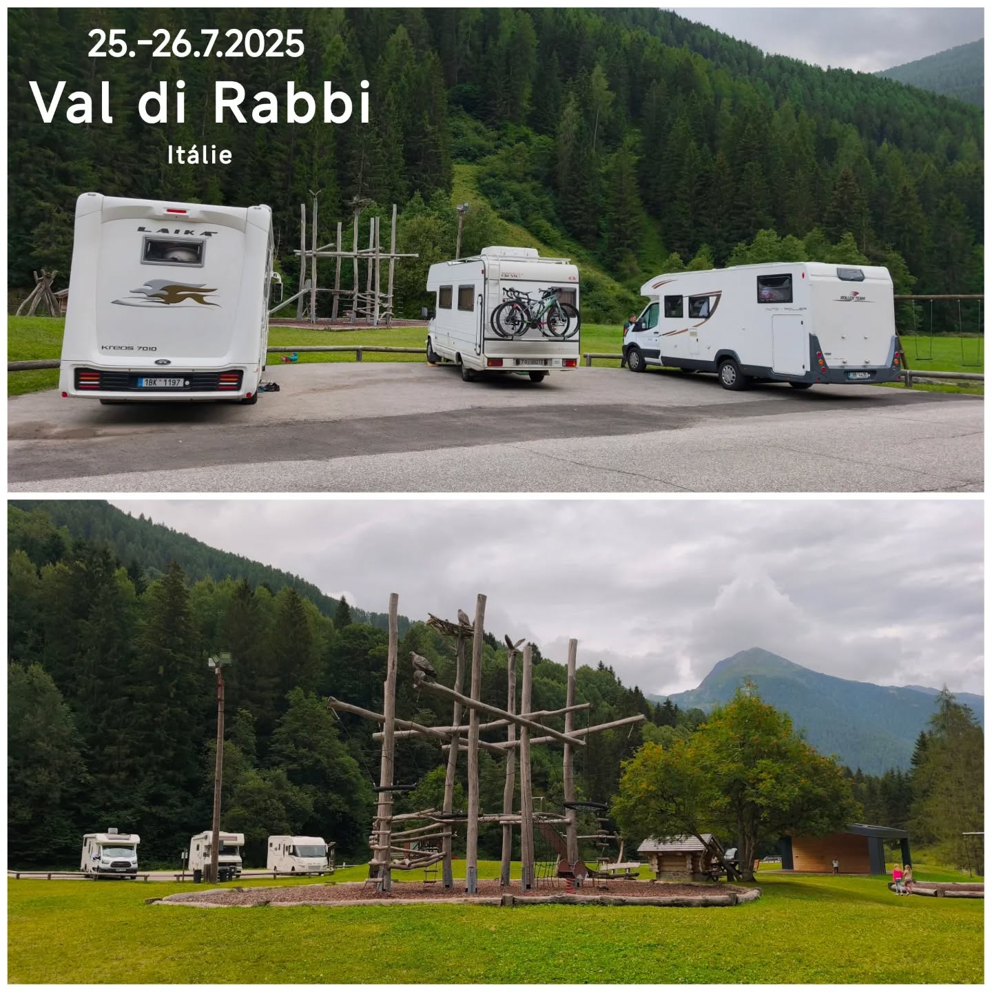 Noc na 26.7.2025 jsme strávili zdarma na tomto super místě u krásného hřiště (záběry z hřiště najdete v dalším reelu). K dispozici voda a WC a dá se odtud jít krásnou procházkou k visutému mostu Ponte Sospeso (viz předchozí reel).
📍46.4075788N, 10.8012933E
#vimteamcz #visititaly #visittrentino #park4night #parkovanivitalii #stellplatz #valdirabbi #pontesospeso #detskehriste #playground