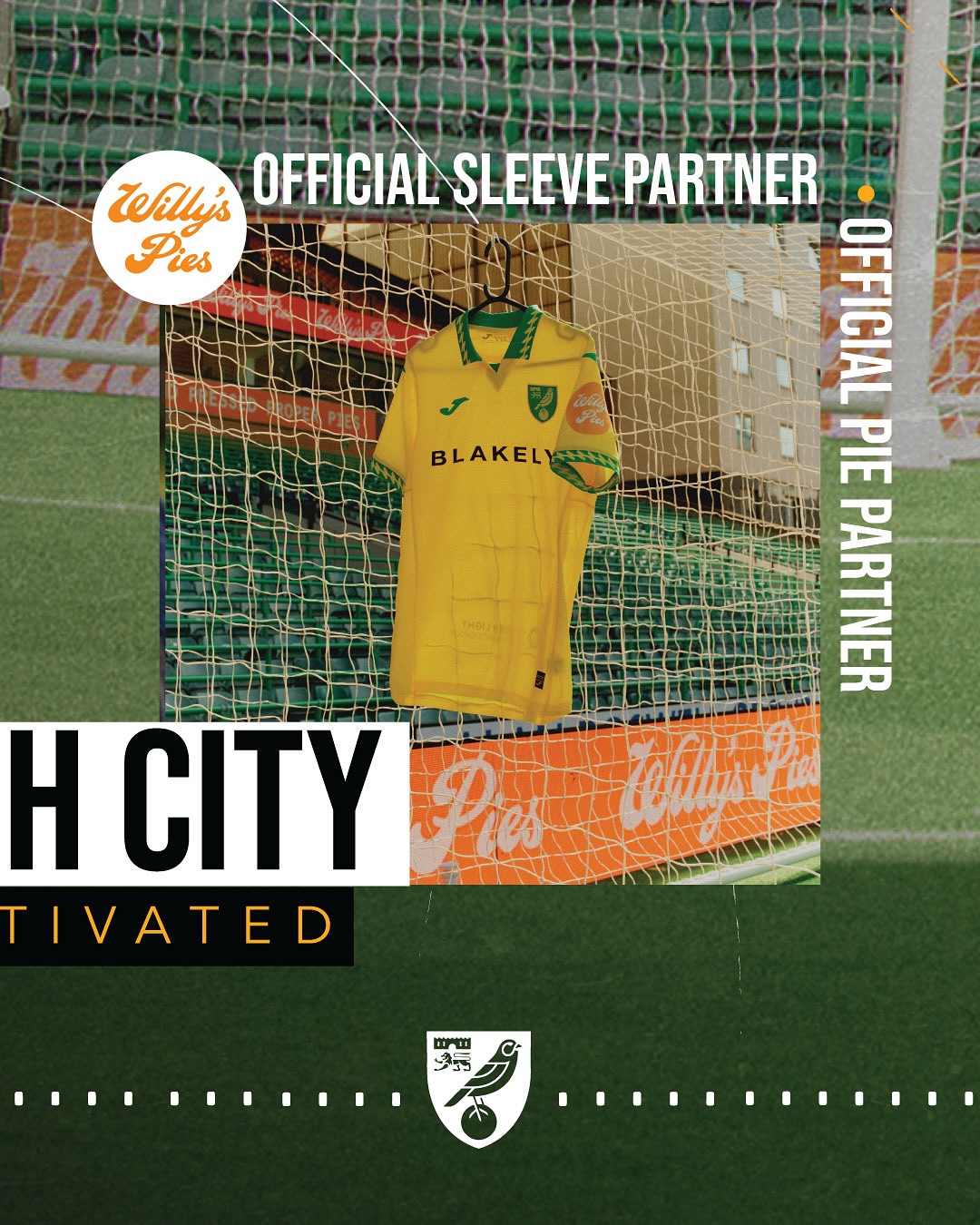 Willy’s Pies x Norwich City
WeAreNinety is proud to have brokered and managed this partnership between Willy’s Pies & Norwich City FC. Willy’s join as the official men’s sleeve sponsor for the 2025/26 season.
It’s been a pleasure to support Norwich, finding the perfect partner in Willy’s Pies, die-hard football fans, on a mission to change the perception of Pies in Football. ‘’Pies shouldn’t be the lowest common denominator, a product we’ve become desensitised to and take for granted. This British classic is truly a labour of love and deserves to be treated with respect, and that’s what we here at Willy’s Pies do.”
From initial conversations to brokering the partnership & campaign execution, our team worked closely with both parties to ensure a deal that delivers commercially, emotionally, and creatively.
More to come from this tasty partnership!
client: @norwichcityfc & @willys_pies
brand: @willys_pies
club: @norwichcityfc
sports partnerships/marketing agency: @weareninety
photography: @sakegrni
#SportPartnerships #NorwichCity #NCFC #WillysPies #Partnerships