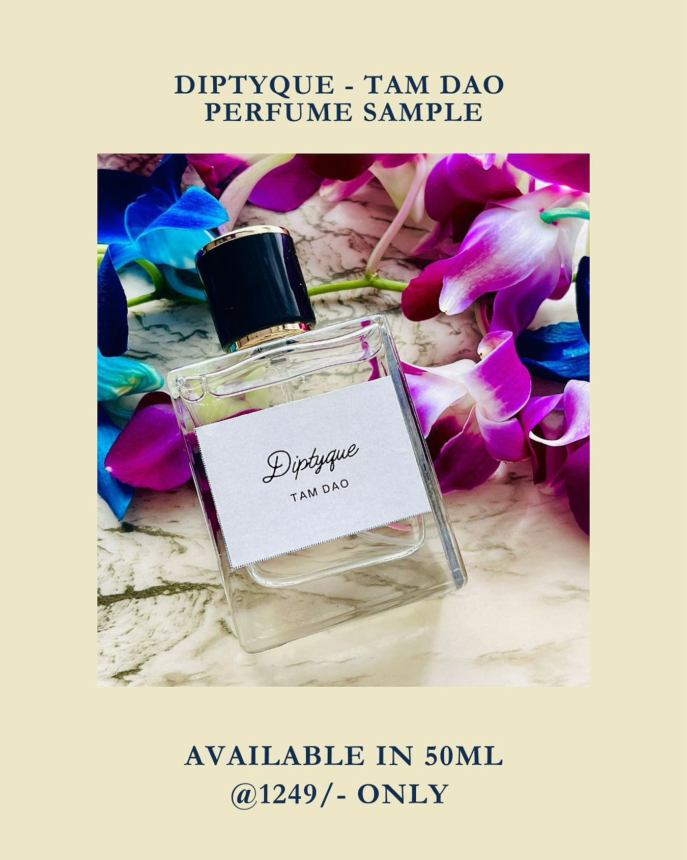 Diptyque tam dao sample in 10ml & 50ml available! order now🛍️🥳
Retail pack also available only at @roohandradiance visit our website or dm us for more details!
#explorepage✨ #perfumeonline #perfumesellerindia