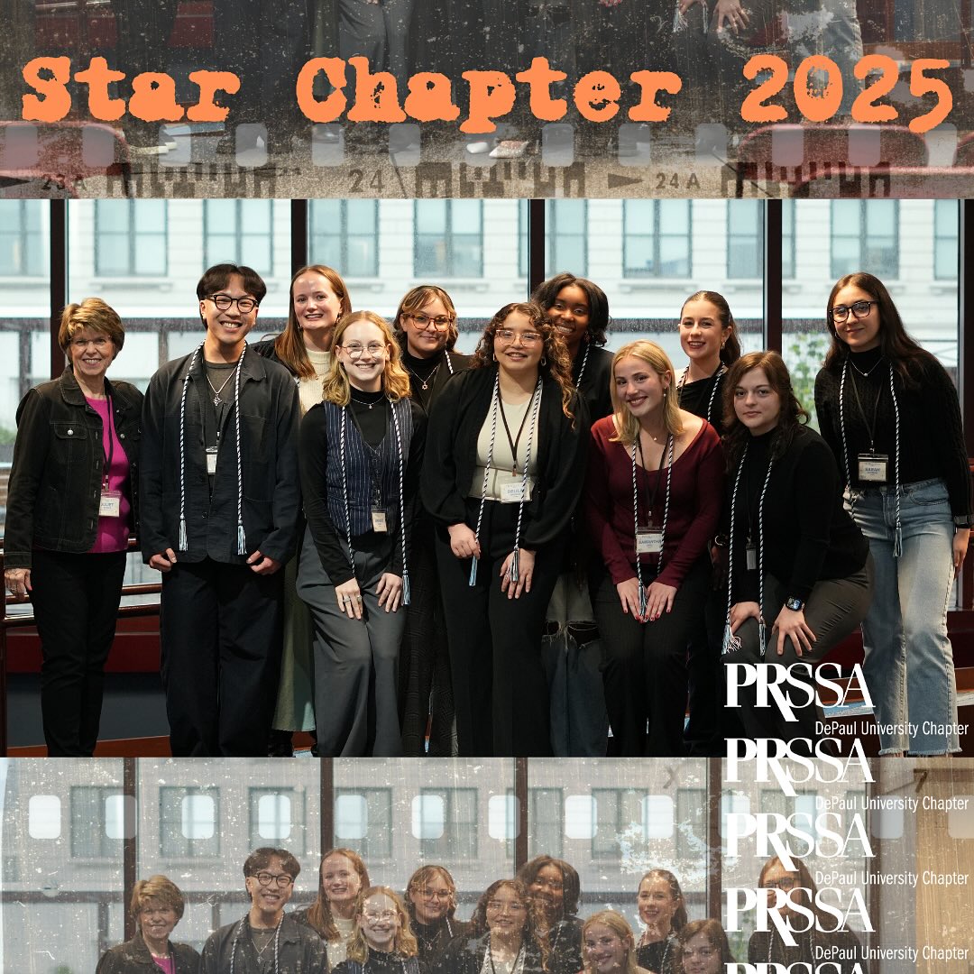 DePaul PRSSA is officially a 2024–2025 Star Chapter Award recipient! 🌟💫
This national PRSSA honor celebrates chapters that excel in professional growth, community service and member engagement!
Thank you to all our members who have shown up, supported, and helped us grow this year. And the BIGGEST shout-out to last year’s executive board, you made this award possible with your passion and hard work! 💙❤️