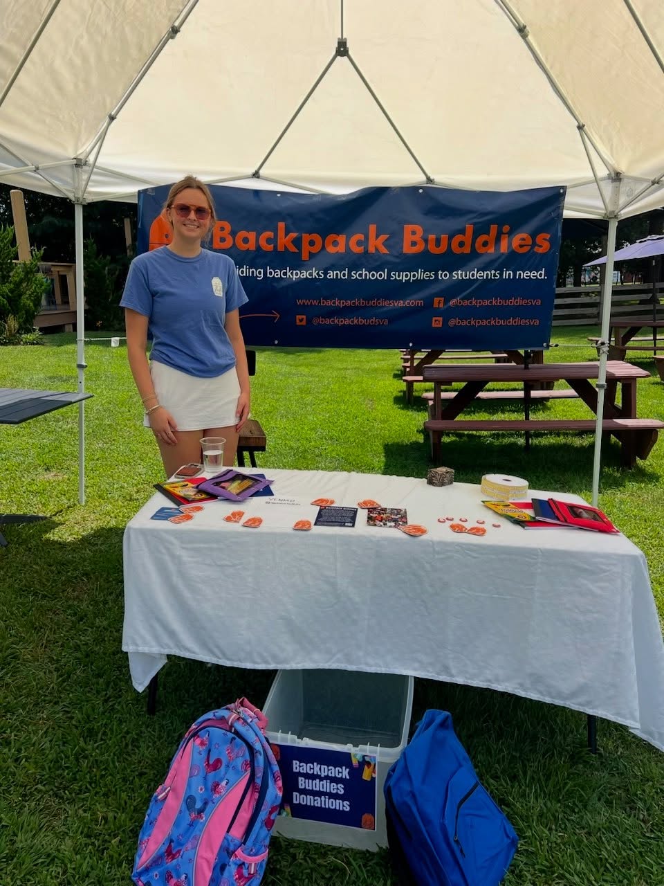 Thank you to @boldrockvataprooms for having us at their End of Summer Bash! It was so fun meeting new people and sharing the mission of Backpack Buddies. Thank you to everyone who donated today, your support means the world!