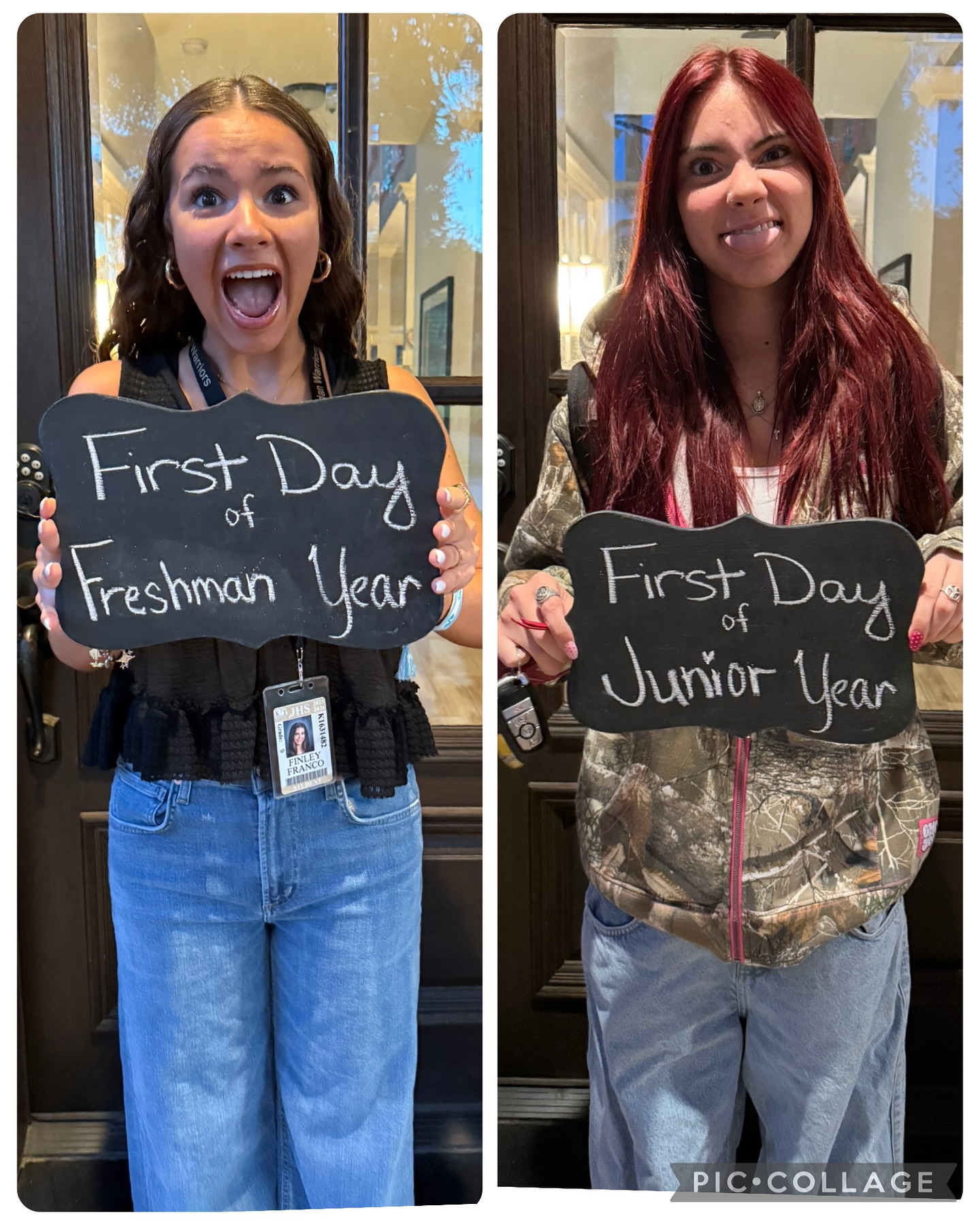 Here we go!
2 high schoolers!
They are back in school together again!
Happy back to school to all who celebrate! And may they learn to pass notes and communicate the good ol’ fashioned way we used to! 😂