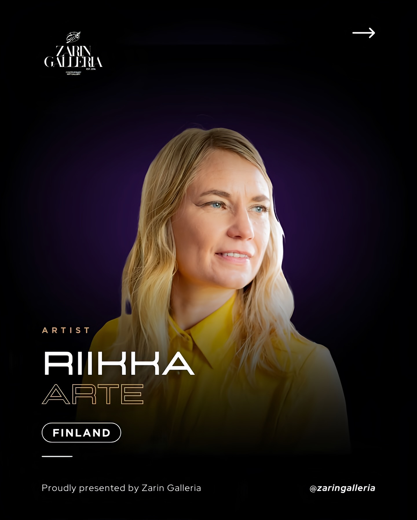 Meet Riikka Arte ,
a fearless creator whose vibrant paintings and magical light installations invite you to step into a world where color, texture, and fantasy blend into mesmerizing stories. With a unique style that bridges the seen and unseen, Riikka’s work is a celebration of creativity beyond boundaries.
Stay tuned for more inspiring creations from this talented artist!
Explore her full biography and journey on our website:
www.zaringalleria.com
#RiikkaArte #ContemporaryArt #LightArt #MixedMedia #ArtInstallation #FinnishArtist #AbstractPainting #CreativeJourney #ArtisticExpression #ZarinArtGallery #EmergingArtist #ArtCollectors #InstaArt #ArtLovers #MagicOfArt#zaringalleria#art#supportartists