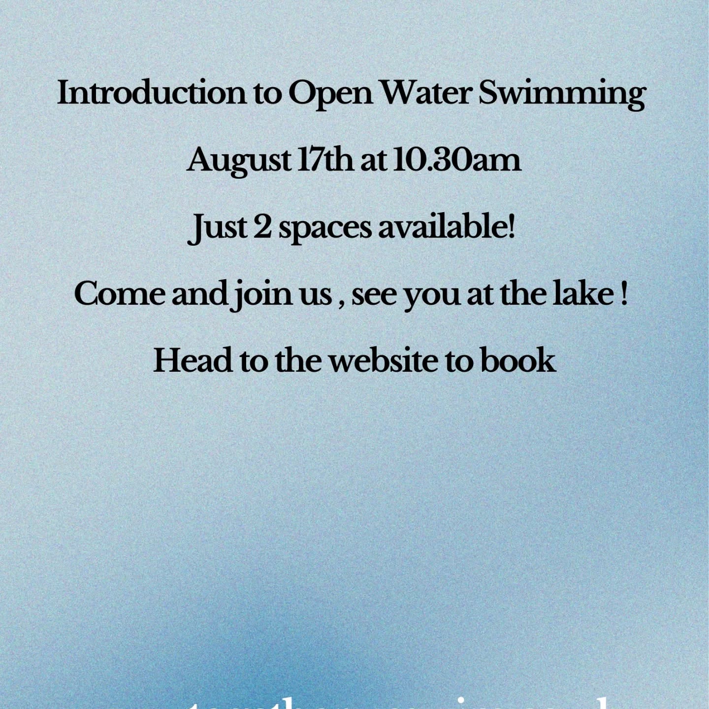 🌊 Discover the Joy of Open Water Swimming! 🏊♀️ with the added bonus of super sunshine 🌞
Beginner-Friendly Introduction Session at Burton Farm Cafe
Ready to dip your toes into something new? Join us at the beautiful Burton Farm Café for a welcoming Introduction to Open Water Swimming – perfect for beginners or anyone looking to build confidence in the open water.
🗓️ Date: 17th August
🕘 Time: 10.30am
📍 Location: Burton Farm Café, surrounded by peaceful countryside and our serene swim-friendly lake
What to Expect:
✅ Expert guidance in a relaxed, safe environment
✅ Safety briefing & gear overview
✅ Group swim
✅ Debrief
Whether you're looking to swim for wellbeing, health , or just want to reconnect with nature, this is the perfect place to start your journey.
🎟️ Limited spaces available! Book your spot now and take the plunge!
📞 Contact: 07533 085930
🌐 Visit: Together We Swim to book. Togetherweswim.co.uk
Places are filling up, book your place to join our community!