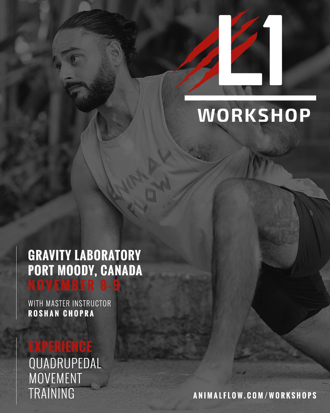 We do various special clinics and workshops that, frankly, no one else does in BC. Giving viewers plenty of notice of this upcoming 2 day Animal Flow workshop so you can plan.
Click link in bio for full details - note the discount for early bird booking. Just call if any questions.
#animalflow #qmt #animalflowL1workshop #redefineyourpossible #movementtraining