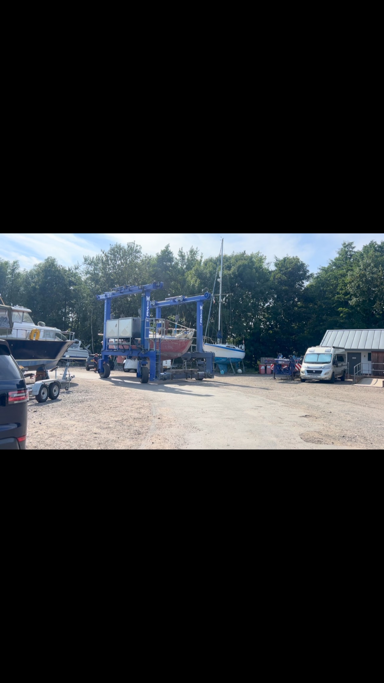 Our little boat is on the move to her new ‘painting grounds’ away from dust!!! Soon she will transform from ugly duckling to swan. A LOT of work removing 50 years of paint, uncovering several names through the ages, and generally stripping her to her underwear!! A bit undignified for a middle aged lady possibly, but to me she is flawless. 😍😍😍