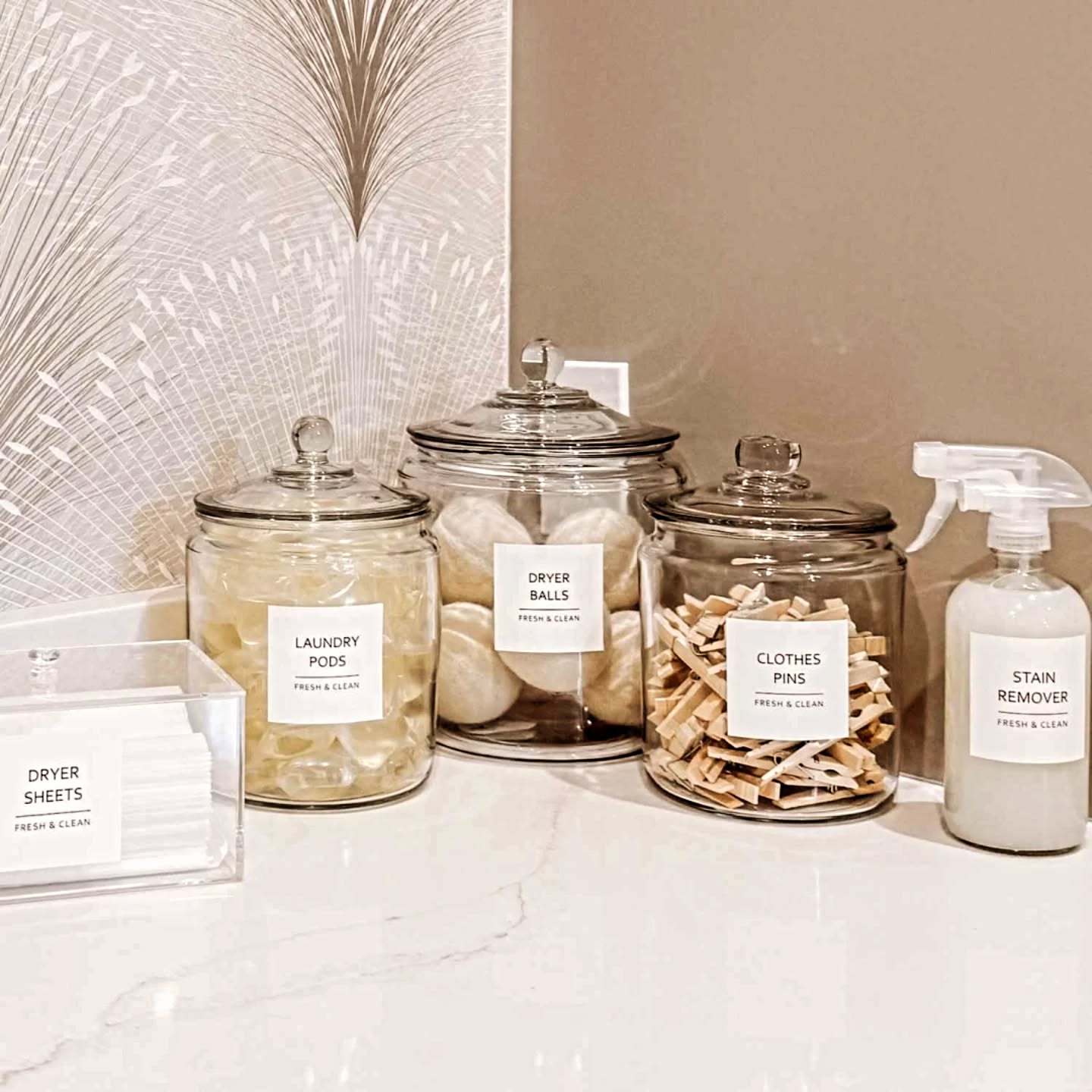 To decant, or not to decant?
Jars and labels make a laundry area more beautiful, but practically speaking decanting can: