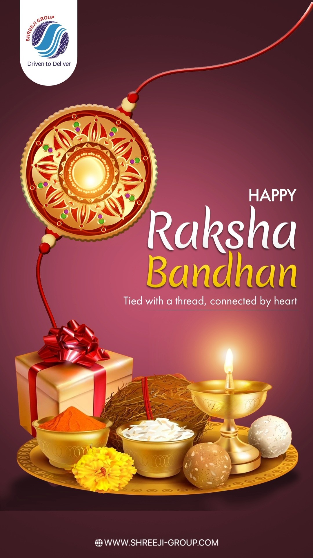 Shreeji Group wishes you a Raksha Bandhan filled with love, care, and joyful memories. Celebrate the bond that grows stronger with time and brings endless smiles to life.
- - - - -
Website: www.shreeji-group.com
Mobile: +91 9719912323.
Email: marketing@shreeji-group.com
- - - - -
#RakshaBandhan #ShreejiGroup #BondOfLove #SiblingJoy #FestiveWishes