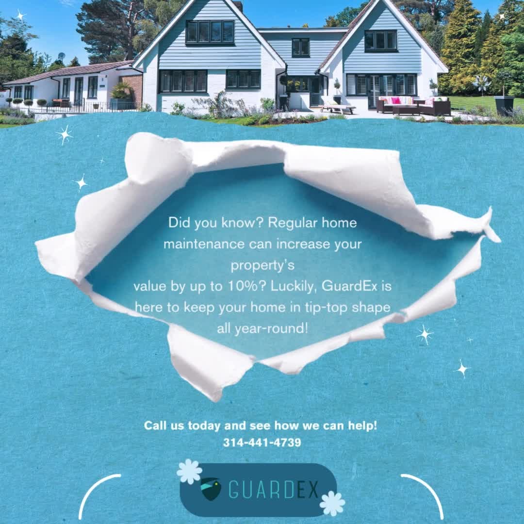 Small maintenance steps today can pay off big tomorrow. GuardEx helps you protect your home’s value without the hassle. Protect your home the smart way and give us a call! ✨📞 #GuardEx #HomeMaintenance