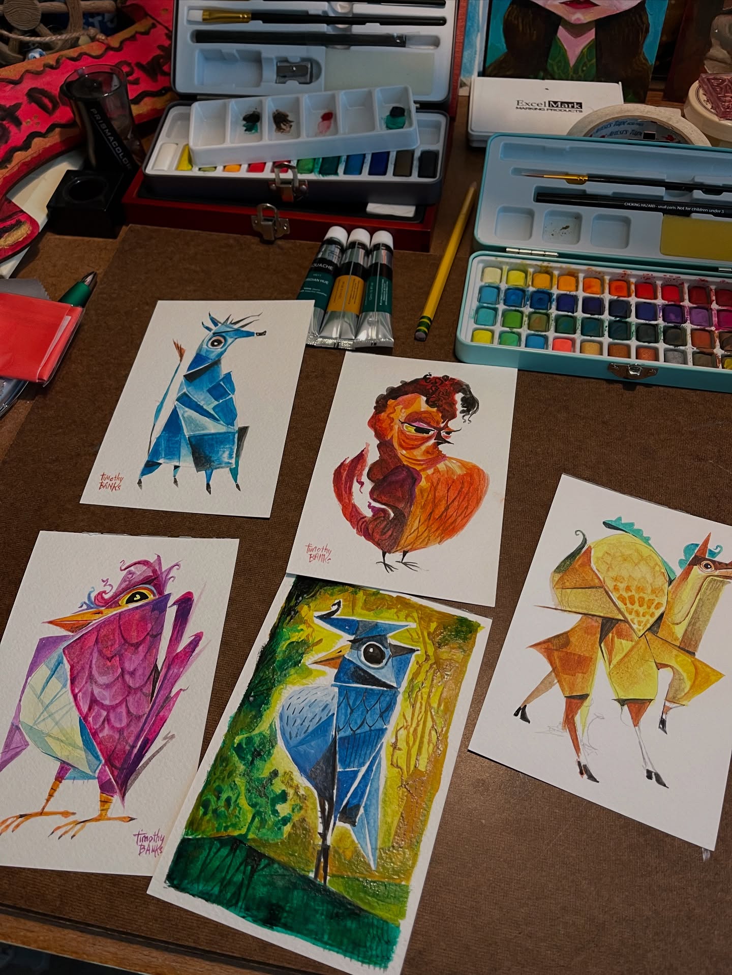 Small works assembly line - finding there way to my online shop soon 🥹
#watercolorpainting #gouachepainting #watercolorandgouache #watercolorartist #gouacheart #smallartworks #miniatureart #smallpainting #artcollectorsofinstagram #originalartwork #contemporarywatercolor #modernwatercolor #watercolorillustration #watercolor_daily #watercolorlove #gouacheillustration #gouachelove #paintingprocess #artprocess #studiovibes #artforsaleonline #originalartforsale #supportlivingartists #smallworksbigimpact #miniartworks