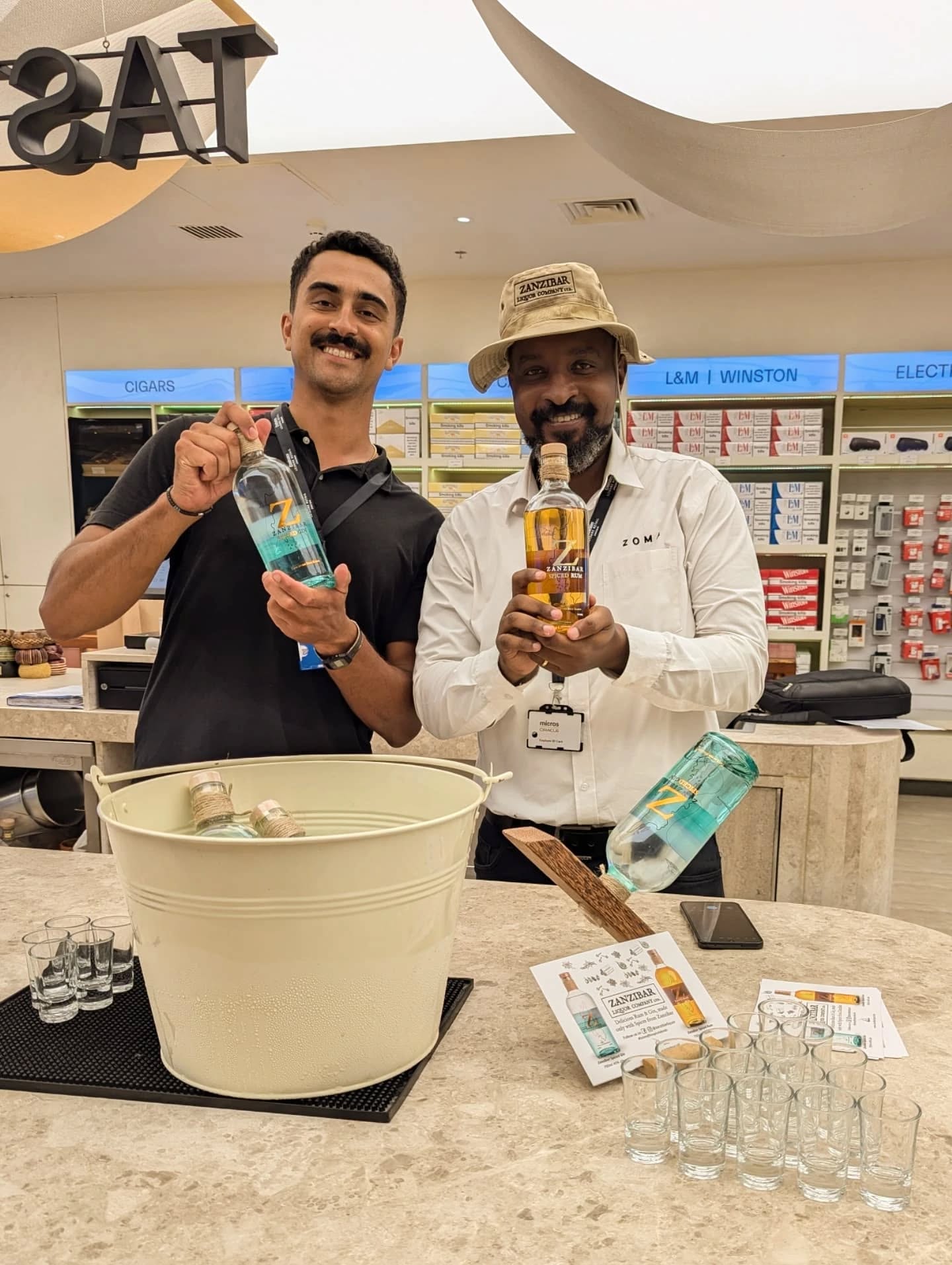 Proud moment for us! We are officially available at the Zanzibar International Airport Duty Free ✈️🥂
We're so excited to be part of the "taste of Africa" section as premium spirits made with spices & botanicals from Zanzibar. 🥃
You can get both of our products in many great venues across Zanzibar, and now you can also pick up a bottle or two to take home just before your flight back 🙌🏽
This has been a long time in the works and we're super pleased to partner with the fantastic team at Emirates Leisure Retail 🤝🏽
#zanzibar #dutyfree #spicedrum #spicedgin #tasteofthespiceislands