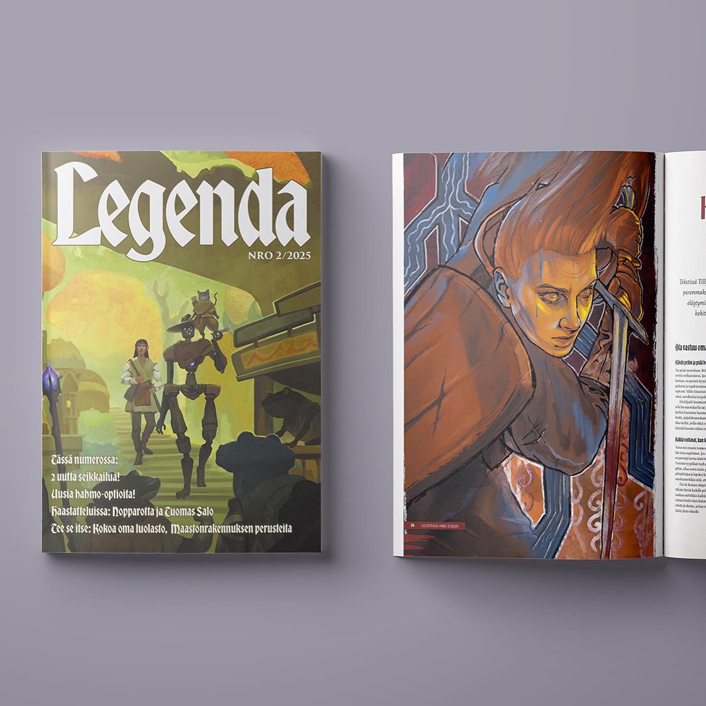 LEGENDA MAGAZINE 2 IS OUT NOW! I made layout design for this years TTRPG magazine LEGENDA. This was really nice and awesome project to work again! We are starting to work on the issue three soon👌 #graphicdesign #indesign #layoutdesign #magazinedesign #ttrpg #roleplaying #rpg #roolipelit