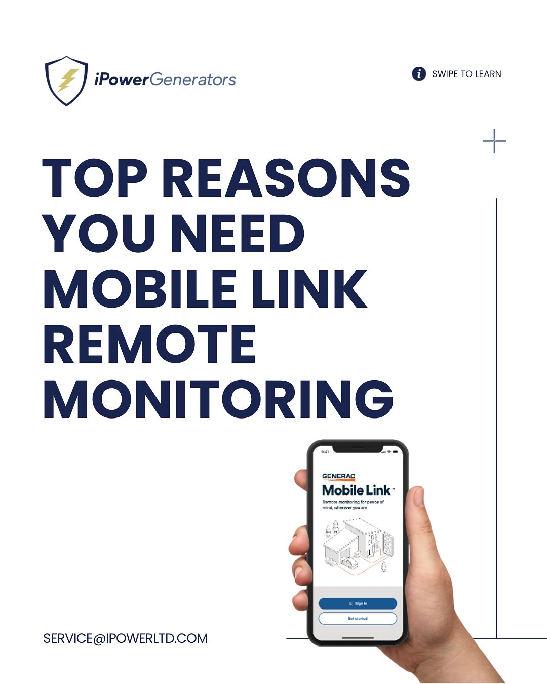 Your generator’s peace of mind—right in your pocket 📱⚡
✅ Monitor from anywhere
✅ Instant alerts
✅ We’ve got eyes on it too
✅ Stop small issues before they become big repairs
Get connected to Mobile Link today!
📧 service@ipowerltd.com
#Generac #MobileLink #RemoteMonitoring #iPowerGenerators #AlwaysReady #GeneratorService