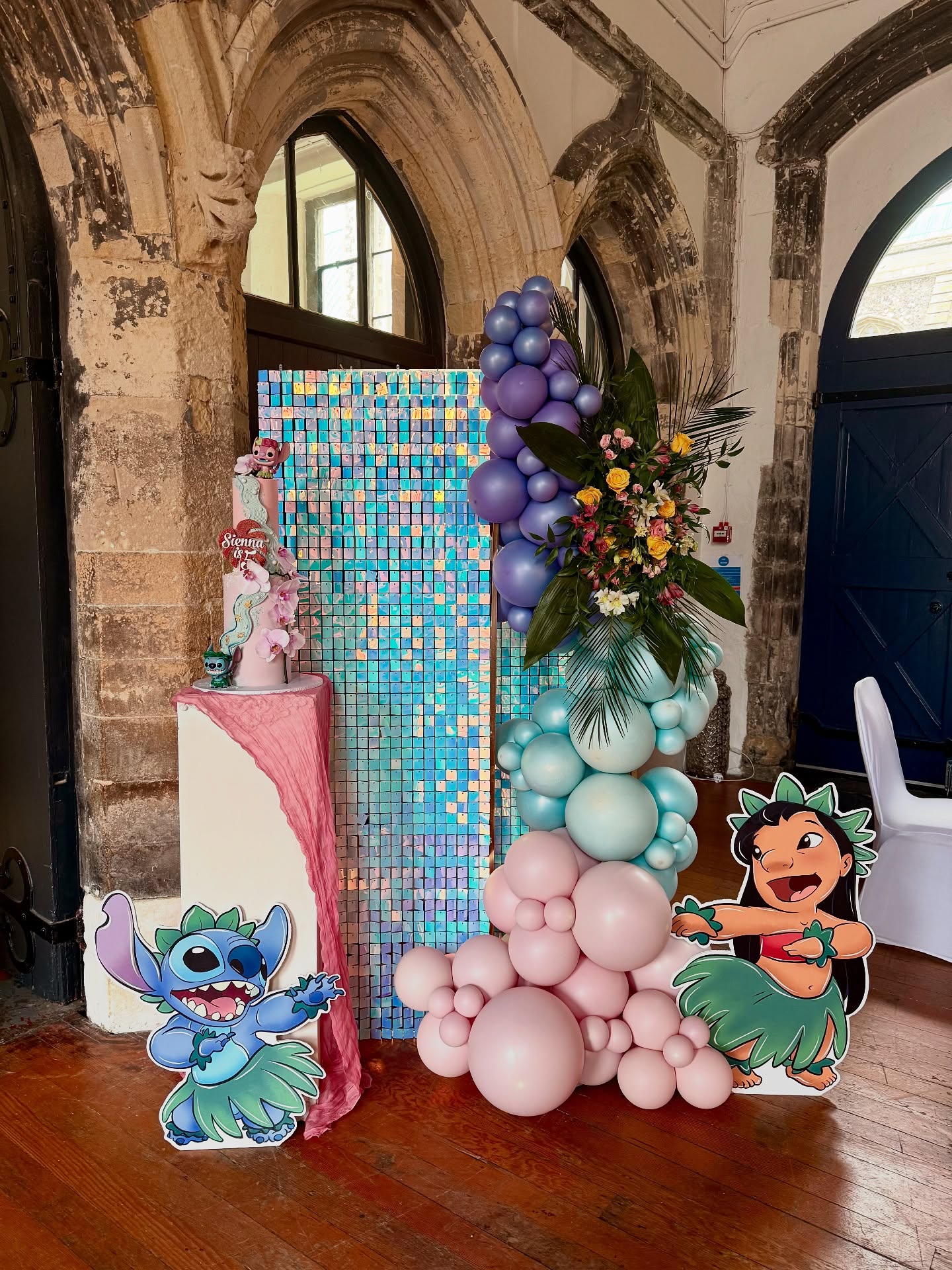 For Sienna’s 5th Birthday, we turned @priory1101 in to a tropical escape — complete with chiffon blue skies above, palm trees swaying beside our gorgeous new white bouncy castle, and our new favour wall adorned with plush pals waiting to be adopted 🛸
From the pineapples bursting with florals to the ocean-hued runners and twinkling festoon lights, every detail brought the spirit of aloha to life 🤍
#eventstylist #balloonartist #cakedesign #cakedesigner #balloondecor #norwichcakes #birthdaycakeideas #birthdaypartydecor #kidsbirthdayinspo #liloandstitchparty #tropicalbirthday #museeventsbygl #kidspartystyling #bouncycastlehirenorfolk #eventstyling #balloonsnorfolk #alessoninluxury #balloondecor
