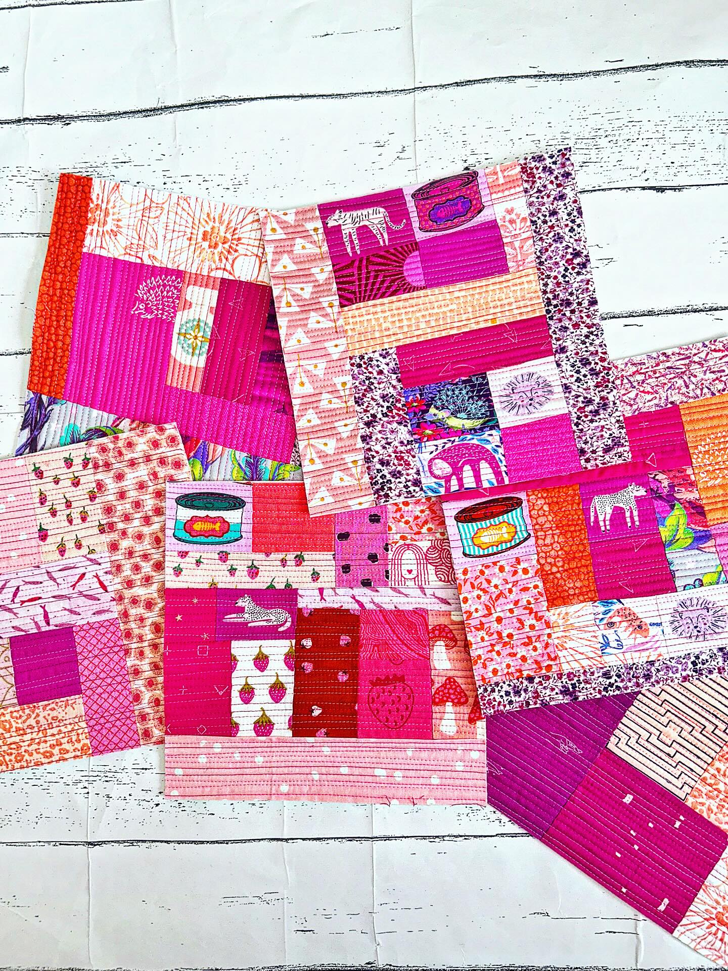 6 super scrappy, pretty in pink, match stick quilted panels - all in a mornings work!
Is it really work when it brings such joy and act like a form of therapy?!
What would you do with them? What do you think they will become? Let me know in the comments!! I have an idea but I’m easily swayed 🤭
#scrappymakesmehappy #matchstickquilting #organicquilting #quilted #scrapquilt #scrapquilts #scrapquilting #tulatroops #rubystarsociety #rubystarsocietyfabric #artgalleryfabrics #showmethemoda #prettyinpink #aurifilthread #aurifil #aurifil50wt #aurifilosopher #straightlinequilting #machinepieced #machinepiecing #machinequilting #machinequilted #greatbritishquilter #quiltersofinstagram #quiltersgonnaquilt #quiltersofawesome #sewcreative #sewing #stitching #fabriclove