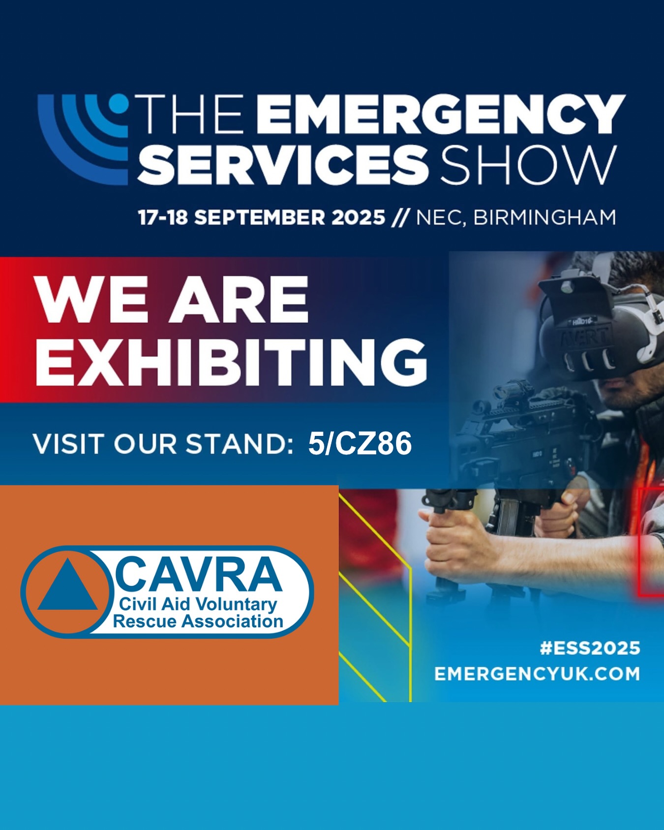 🚓🚑🚒 We are exhibiting at this years Emergency Services Show! 🚒🚑🚓
17th & 18th September 2025 - NEC, Birmingham
Find us on Stand 5/CZ86
It’s free to attend, and we’d love to talk to potential volunteers, individuals working in resilience forums and emergency planning officers - register today - https://www.emergencyuk.com/