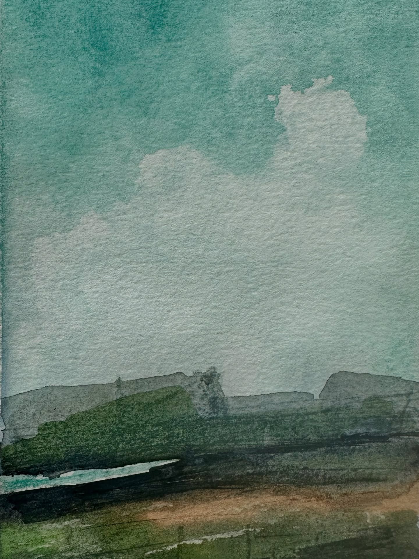 A small landscape, painted in the same palette as my recent abstract Biesbosch studies. Exploring how far I can simplify while still evoking a sense of place
Watercolour on paper – 15 × 20 cm
#watercolour #contemporarywatercolour #abstractlandscape #quietart #earthpalette #minimalistpainting #slowart #natureinspiredart