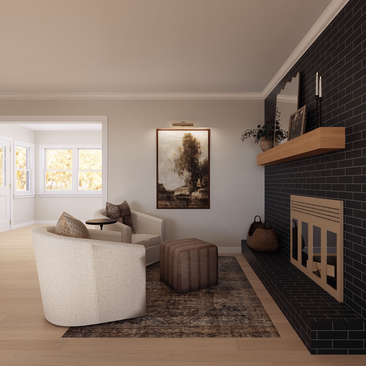 Golden light, quiet moments, and a cozy corner that feels like August 🍂
#InteriorDesign #DigitalDesign #3DRendering #InteriorRender #DesignVisualization #homedecorinspo