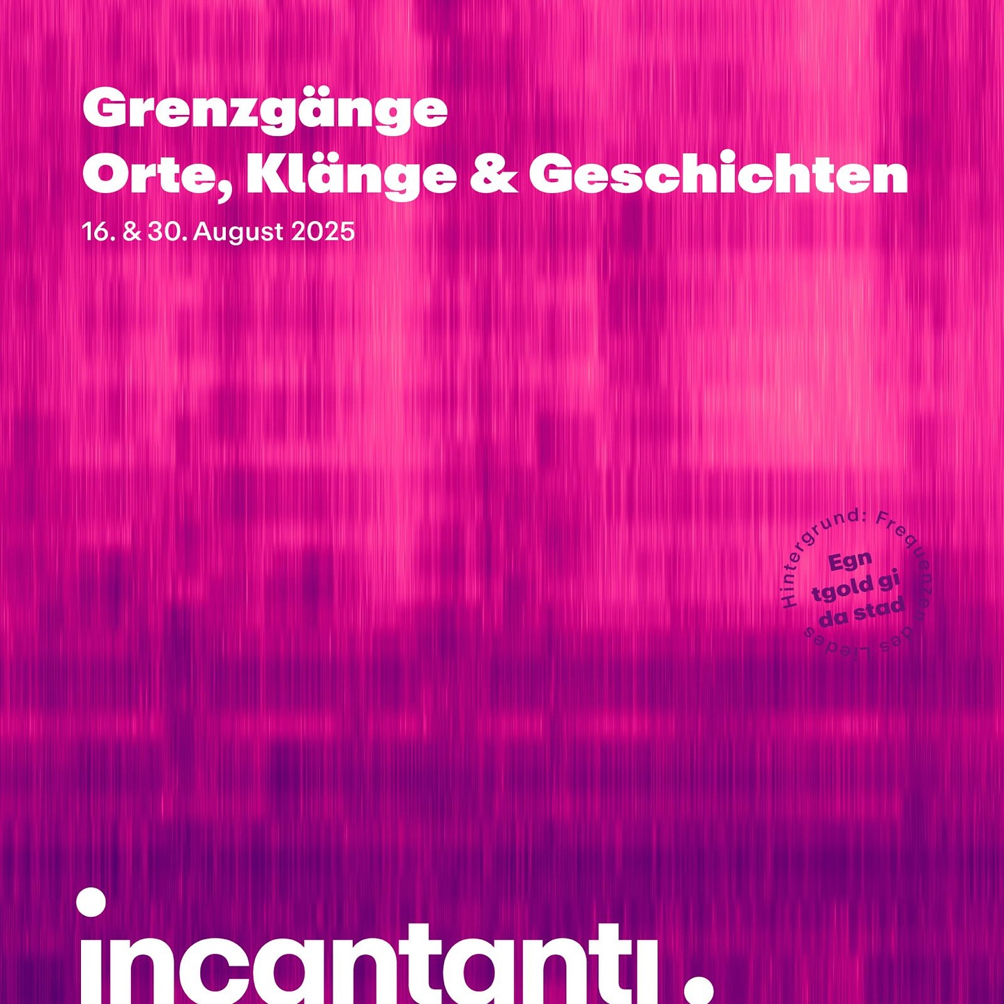 Grenzgänge ist unser neustes Projekt 🤩 Der musikalische und kulturgeschichtliche Ausflug ins Bergell, führt an besondere Orte von Maloja bis hinunter nach Chiavenna. An jeder Station erwarten die Gäste spannende Geschichten sowie besondere Klänge und Lieder. Auch für das leibliche Wohl wird während dem Tagesausflug gesorgt!
Es sind nur noch wenige Plätze verfügbar!🔥 Reservierungen & mehr Infos auf
waldhaus-sils.ch
Wir freuen uns auf euch 🤩