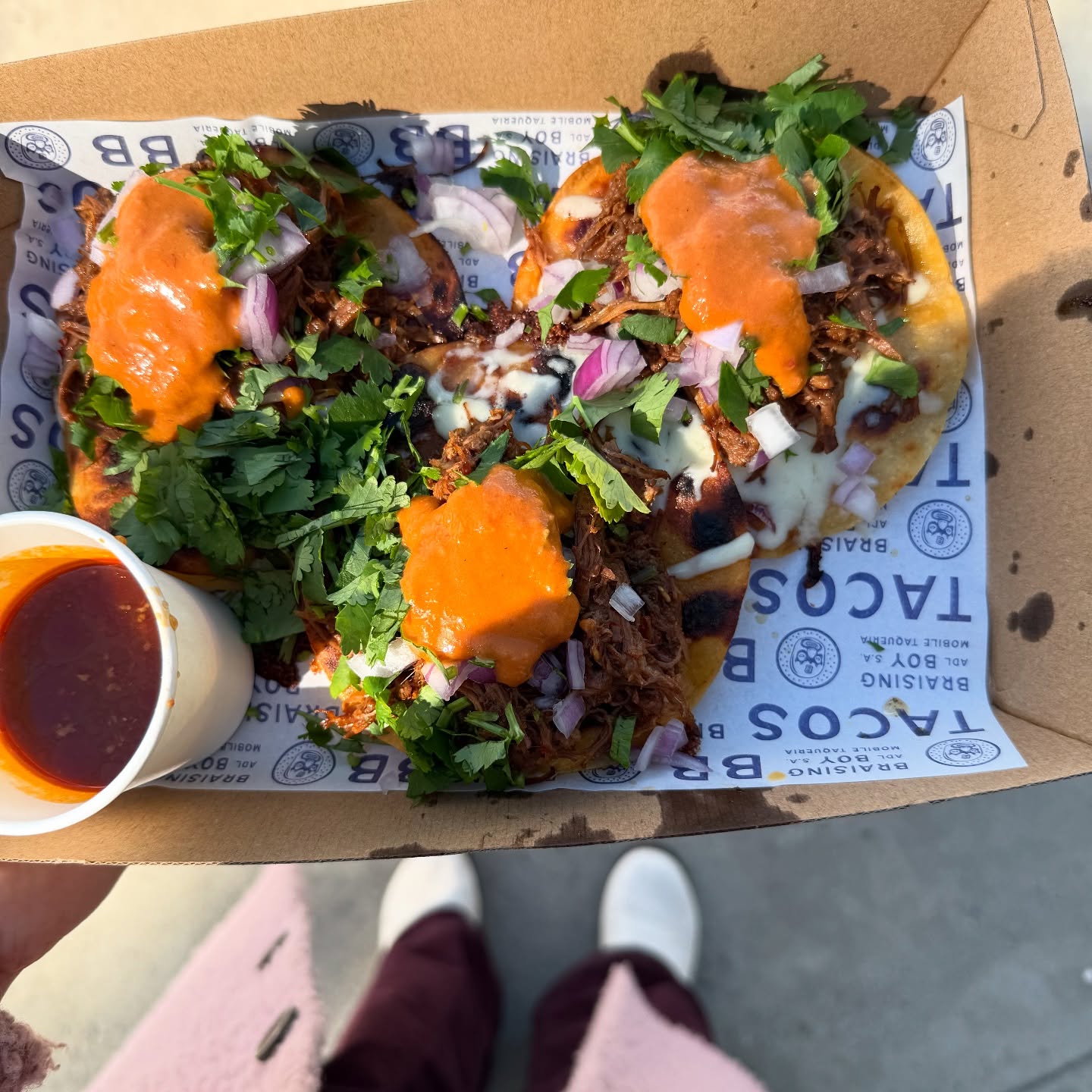 If you are heading into the sold out Crows v Collingwood game at the #adelaideoval on Saturday night, do yourself a favour and pop out the back of the Western stands and grab yourself some Birria. Beer, Birria tacos and footy - highly recommended!