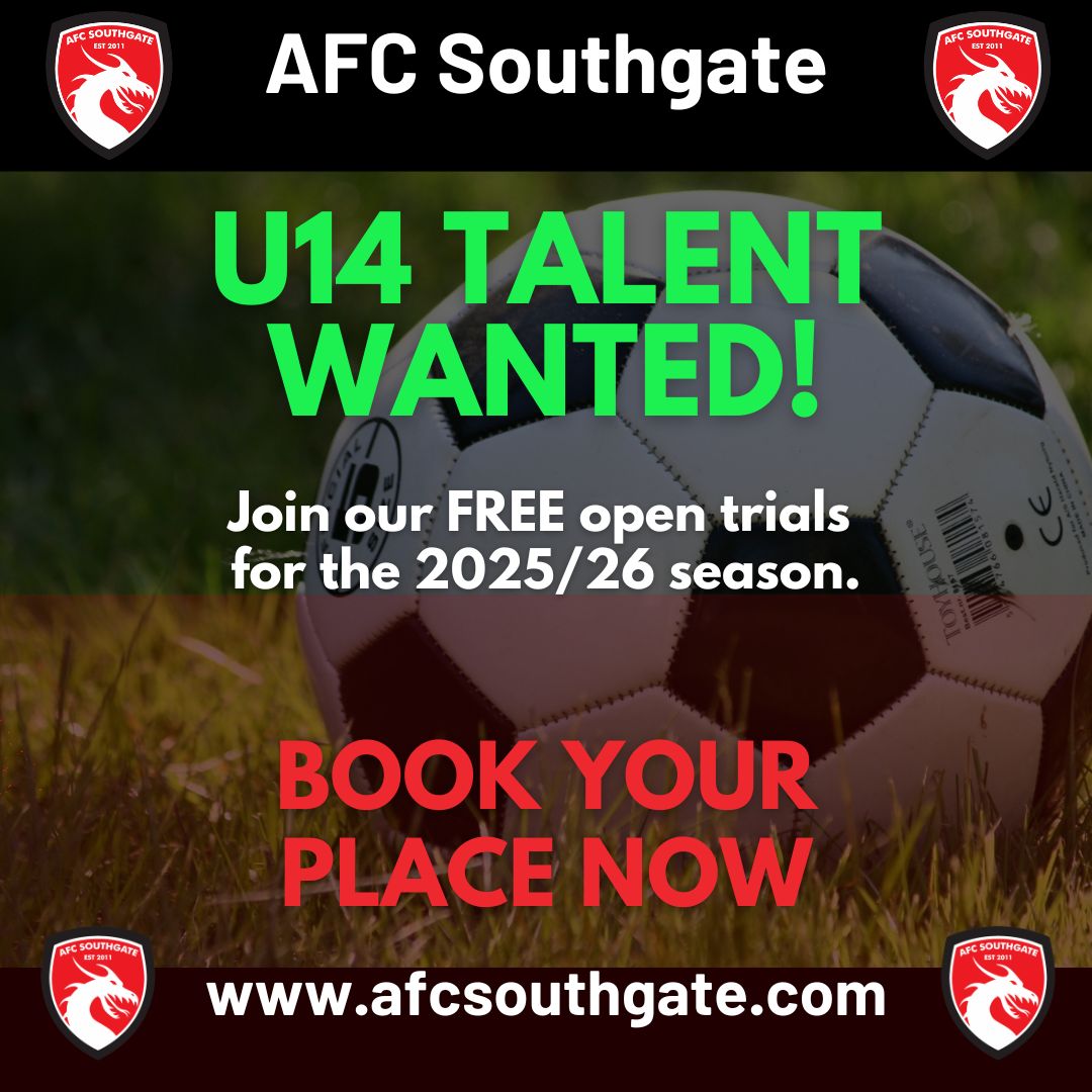 U14s we need you!
DM us or hit the link in bio to reserve your spot.
Let’s build the next ⚡ #AFCSouthgate dream team!
#u14football #playertrials