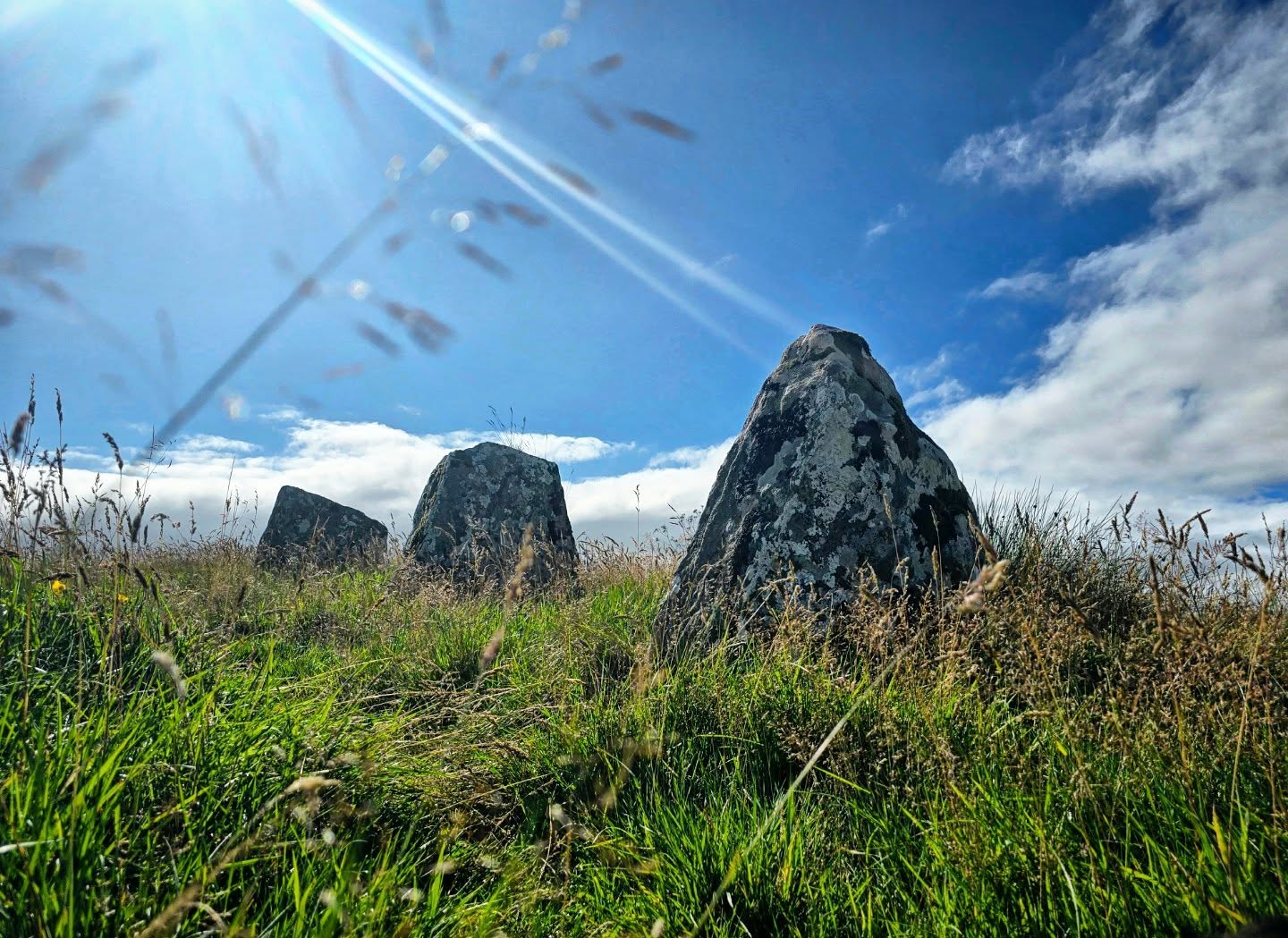 Beneath a sky that has watched a thousand dawns,
the stones rise โ moss-clad sentinels,
Carved by wind, etched by rain,
their shadows marking the slow heartbeat of the earth.
Here, in this hallowed ring,
the air holds its breath.
Whispers of forgotten voices
curl between lichen and light,
and the veil between worlds
thins to a shimmer.
You stand at the threshold of time,
spellbound in the eternal hush,
as the circle enfolds you
in its ancient, unblinking gaze.
#inspiration #archaeology #achavanich