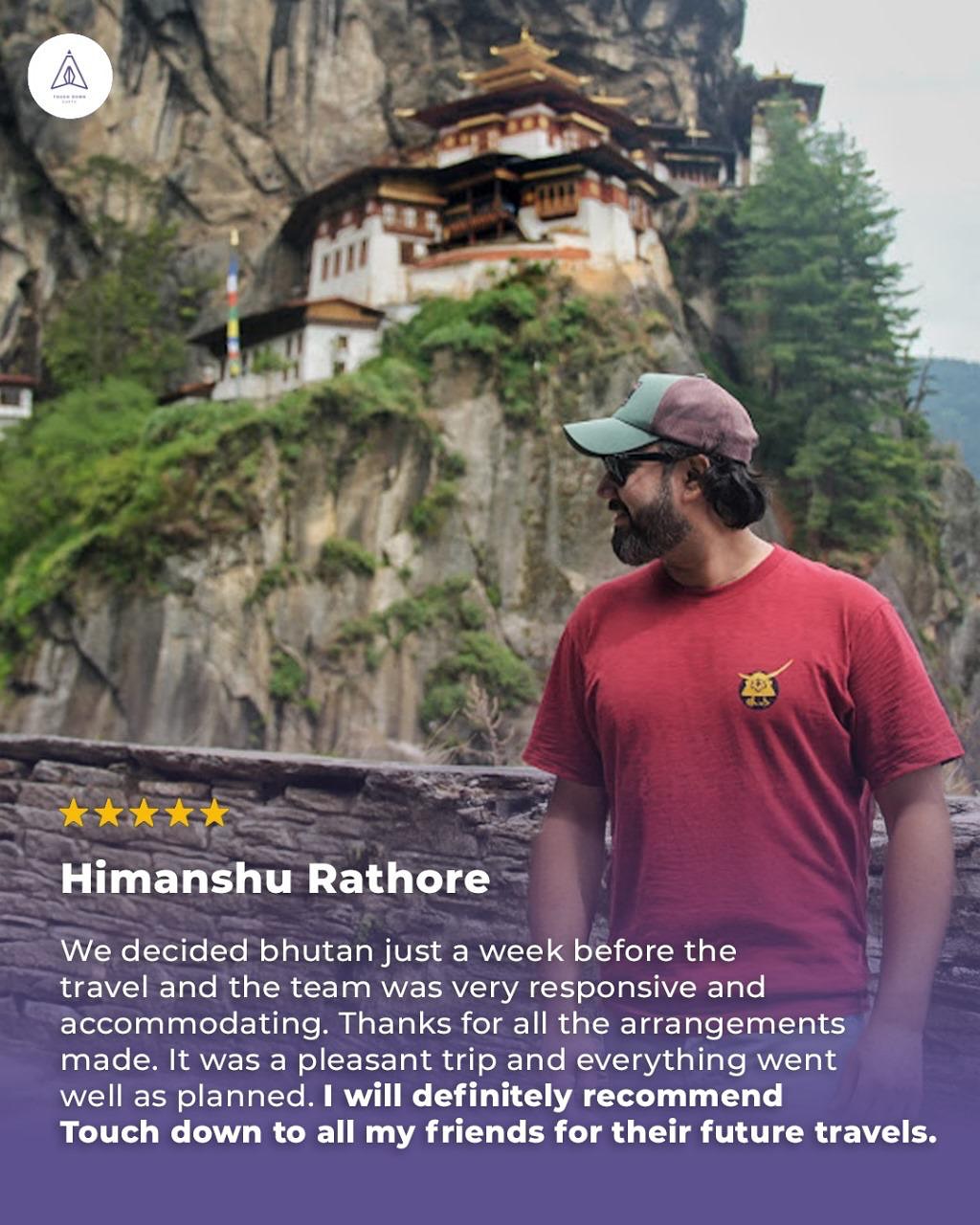 Thank you Himanshu, for letting Touchdown Earth plan your Bhutan adventure!
(travel, touchdownearth, travediaries, travelgram, dubai, italy, paris, bhutan, trending)