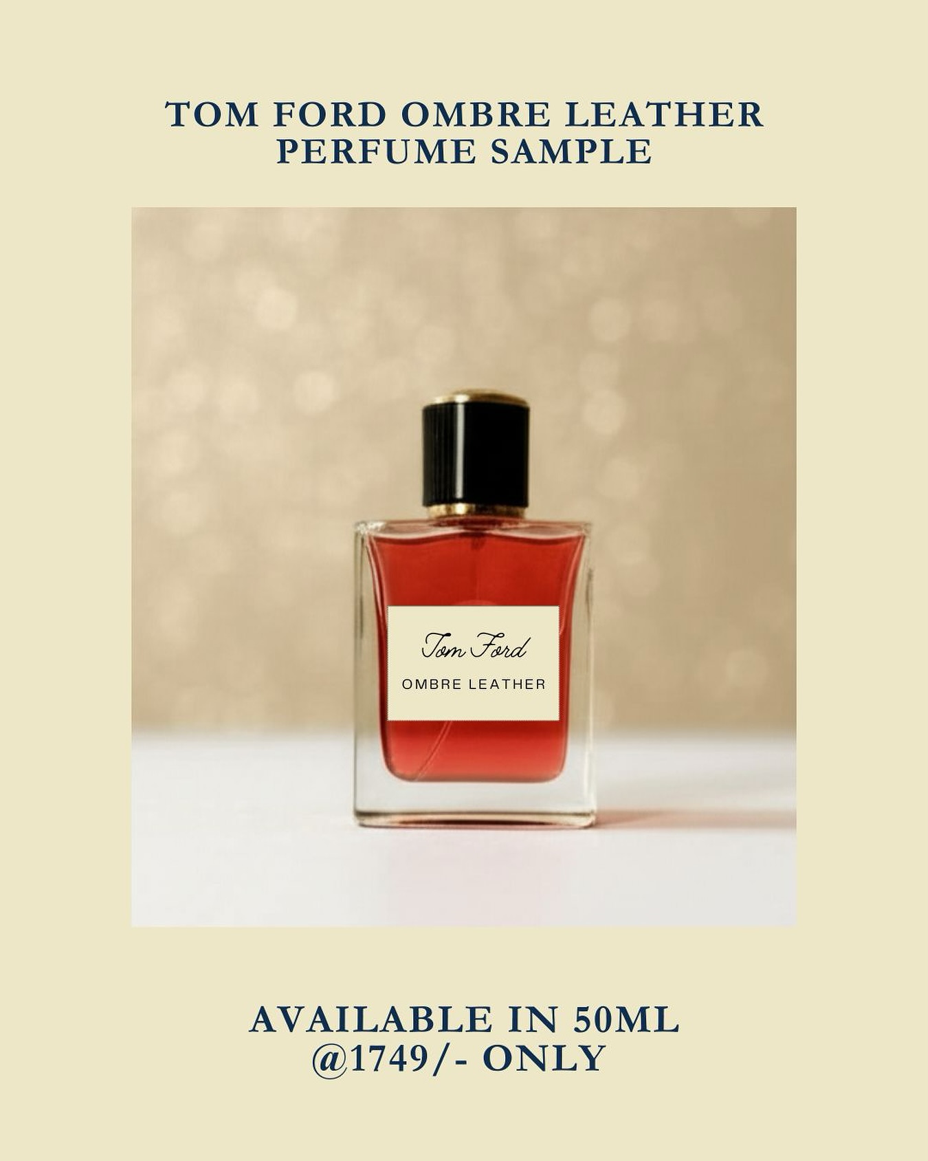 Tom Ford Ombre Leather sample in 10ml & 50ml available! order now🛍️🥳
Retail pack also available only at @roohandradiance visit our website or dm us for more details!
#explorepage✨ #perfumeonline #perfumesellerindia