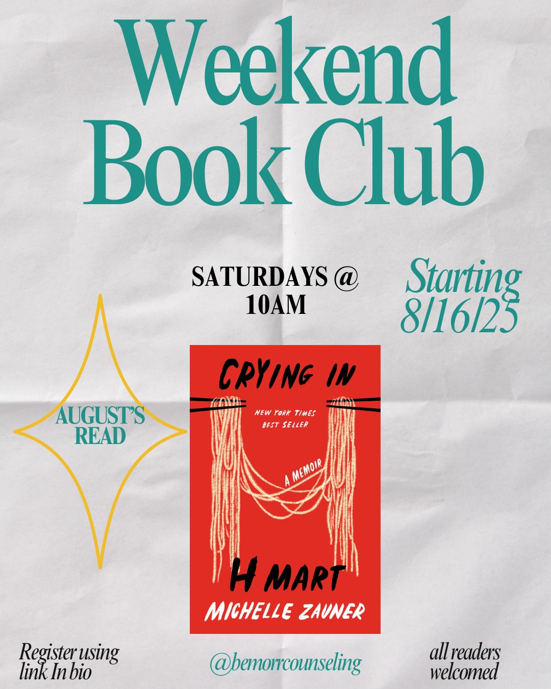Join us for our next read! We're having so much fun over @ Book Club. Juicy convos + community= ❤️
Click the link in the bio to sign up.