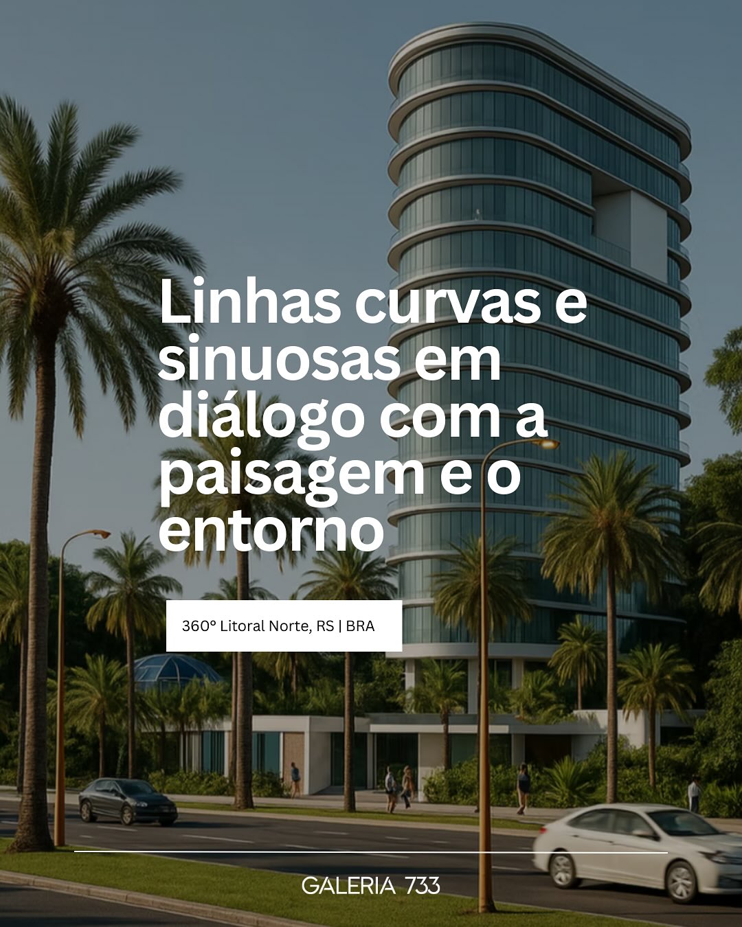 360°- Estudo conceitual de edifício com múltiplas funções a ser implantado no litoral do Rio Grande do Sul, concebido como uma arquitetura de linhas curvas e sinuosas, que dialoga com a paisagem e o entorno.
O edifício foi implantado estrategicamente para oferecer vistas panorâmicas de 360 graus, que exploram ao máximo a exuberância natural da região costeira. A proposta une ousadia formal com rigor técnico e estético, que se somam a princípios de sustentabilidade, funcionalidade e racionalidade estrutural.
_
360° – Conceptual design for a building with multiple functions to be located on the coast of Rio Grande do Sul, conceived as a curved and sinuous architecture that dialogues with the landscape and its surroundings.
The building has been strategically positioned to offer 360-degree panoramic views that make the most of the natural exuberance of the coastal region.
The project combines formal audacity with technical and aesthetic rigor, in addition to principles of sustainability, functionality and structural rationality.
#CurvilinearDesign #CoastalArchitecture #curve #ModernArchitecture #ArchitecturalDesign #galeria733 #capaodacanoa #xangrila #edificios #multifamiliar
contato@galeria733.com.br
____________________________________________
GALERIA 733