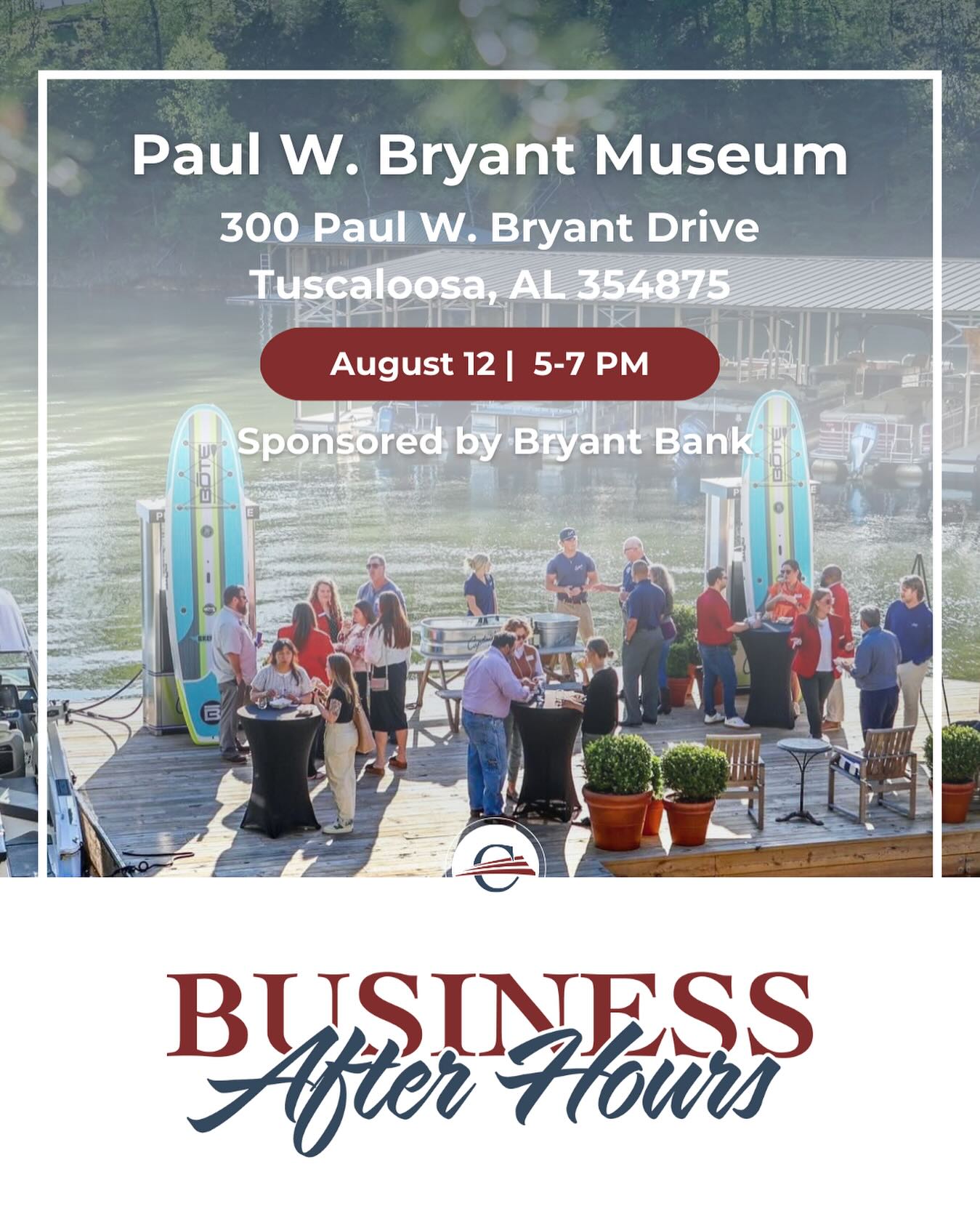 Today’s the day! Business After Hours will be held at the Paul W. Bryant Museum from 5-7pm! As a YT member, you have free access to select @westalchamber events like BAF. Just mention you’re with YT at the door 🥳 Dress is business casual. #youngtuscaloosa