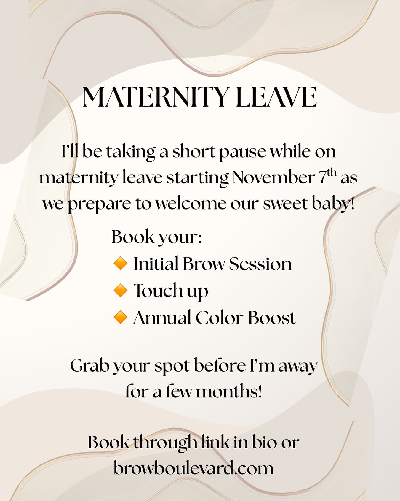 Can’t wait to see you before the baby gets here! 💕