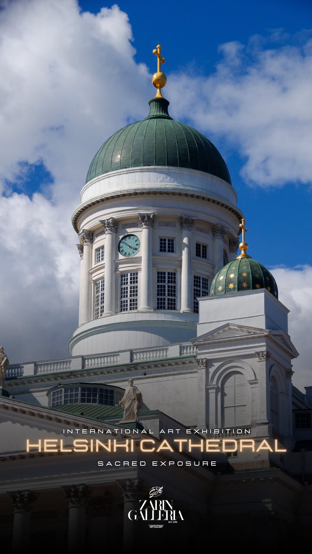 Zarin Galleria proudly presents “Sacred Exposure – International Art Exhibition”, held inside the iconic Helsinki Cathedral, one of Finland’s most celebrated historical landmarks and a major symbol of the city.
This extraordinary exhibition brings together international artists from Finland, Sweden, Norway, France, Iran, Chile, Italy, Spain and the USA , showcasing a diverse and inspiring selection of contemporary artworks in a truly sacred and breathtaking setting.
Exhibition Dates: 18–31 August 2025
Opening Event: 18 August, 17:00–19:00
Location: Crypt of the Helsinki Cathedral
Admission: Free
Join us for this unique artistic experience at the heart of Helsinki.
WWW.ZARINGALLERIA.COM
#zaringalleria#helsinicathedral#helsinki #finlan#art#artist#exhibition #zaringalleria.com#internationalartist #artcollection
