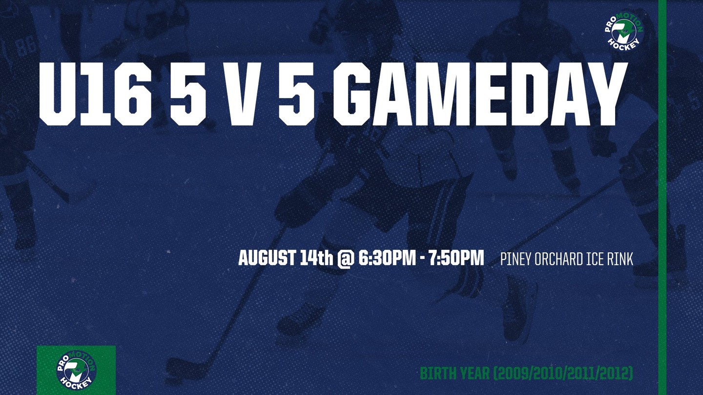 U16 5v5 Gameday is ON! Join us Thursday, August 14 at 6:30 PM at Piney Orchard Ice Arena for high-tempo 5v5 action!
🔗 Non-Members register: https://www.pro-motionhockey.com//_paylink/AZiVfGXQ
🔗 PMH Members book: https://www.pro-motionhockey.com/training-schedule
Spots are limited—don’t miss it!