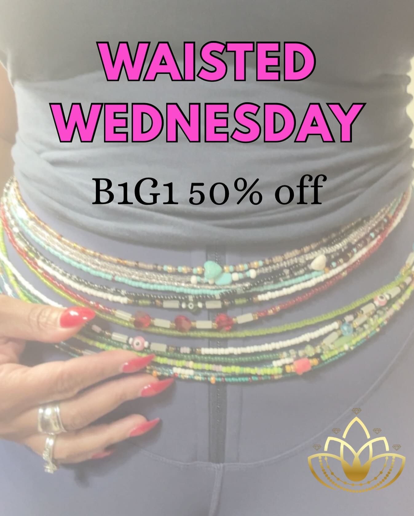 ✨ Waist candy alert! ✨
Treat yourself (or a friend!)—Buy 1 strand of waistbeads, get 1 at 50% off! 💖
Stack ‘em, layer ‘em, and sparkle all day.
💫 Don’t miss out—your perfect waistbead combo is waiting!
.
.
.
#waistbeads #SelfLove #b1g1 #glowup #treatyourself