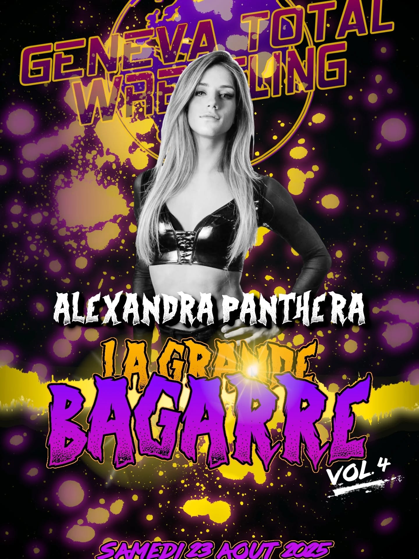 👊🏽 La Grande Bagarre Vol.4 👊🏽
La France débarque à la GTW!
Le 23 août à La Parfumerie, Alexandra Panthera sera à nouveau en action sur le ring genevois, et elle ne vient pas en touriste!
Technique aiguisée, présence imposante, mental d’acier – elle est là pour marquer les esprits. 💥
Invitée par la GTW, elle vient représenter la scène française… et prouver qu’aucune frontière ne peut contenir son ambition.
📍@laparfgeneve
📆 Samedi 23 août
🎟️ La Grande Bagarre Vol.4 – un ring, zéro excuses.
🥊 Tags de Bagarre :
#Geneva #GenevaTotalWrestling #AlexandraPanthera #catch #prowrestling #wrestling #France #guestmatch #fight #athlete #wrestlinglife #womenwrestling #sports #internationaltalent #photooftheday #instagood #GTW