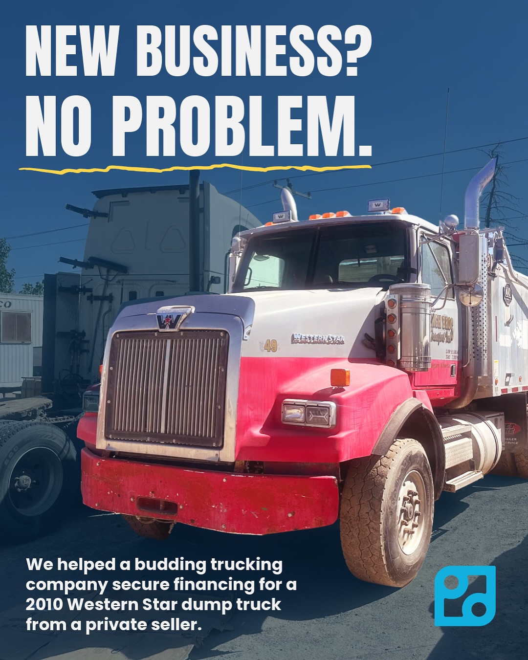 A new trucking company, less than a year in business, needed financing for a 2010 Western Star dump truck from a private seller. Most banks would have said no, but DEROTTO found a way.
We work with lenders who understand the unique challenges of new businesses, taking into account your past experience and future contracts, not just your time in operation.
If you are a start-up or new business looking to grow, let’s get you the equipment you need to succeed.
📞 Contact DEROTTO today.
#EquipmentFinancing #TruckFinancing #NewBusiness #StartupSupport #LeaseBroker #DEROTTOLeasing #BusinessGrowth #SmallBusinessCanada #AssetBasedFinancing #PrivateSaleFinancing #TruckingIndustry